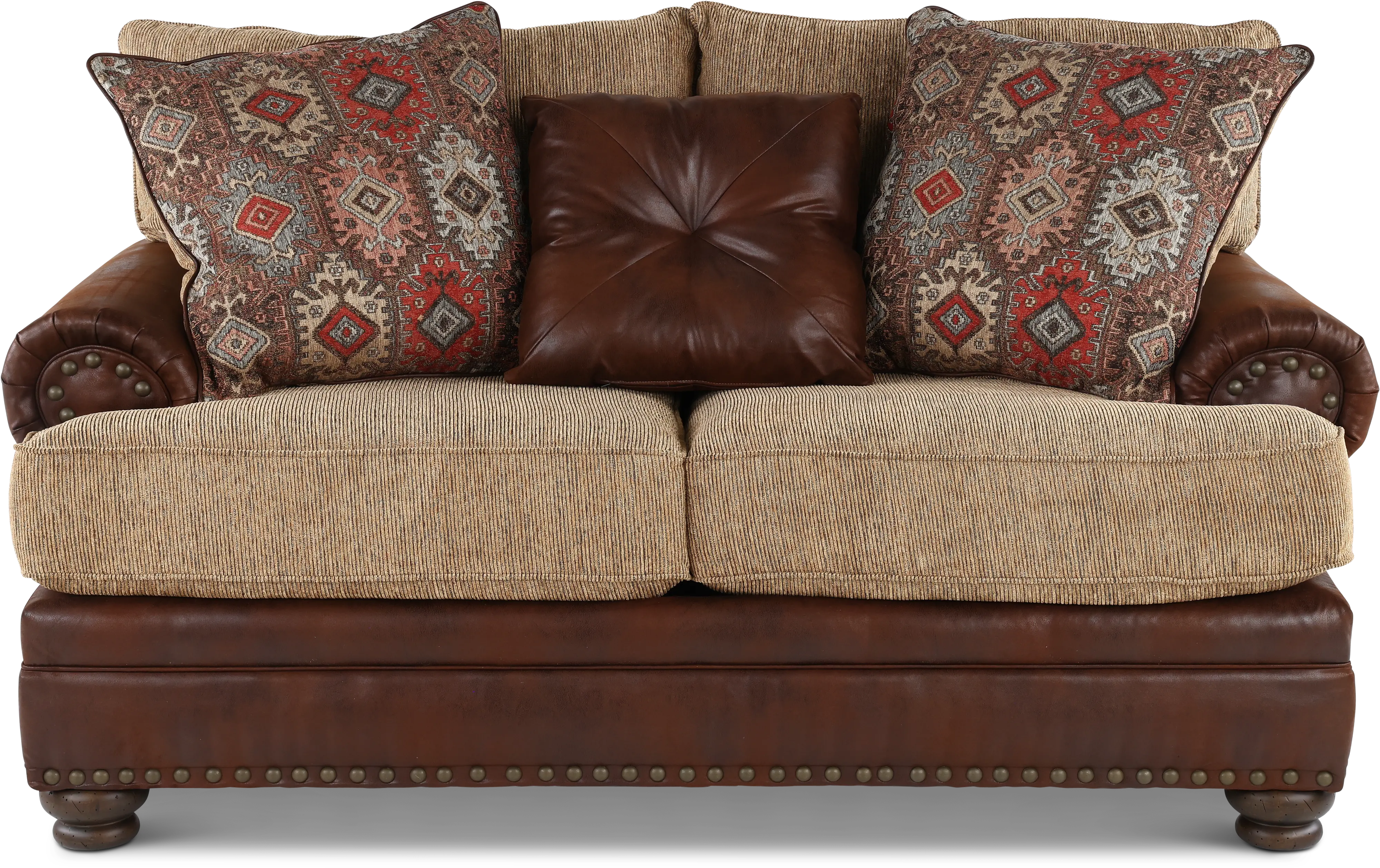 Laramie Two-Tone Brown Loveseat-1
