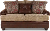 Laramie Two-Tone Brown Loveseat
