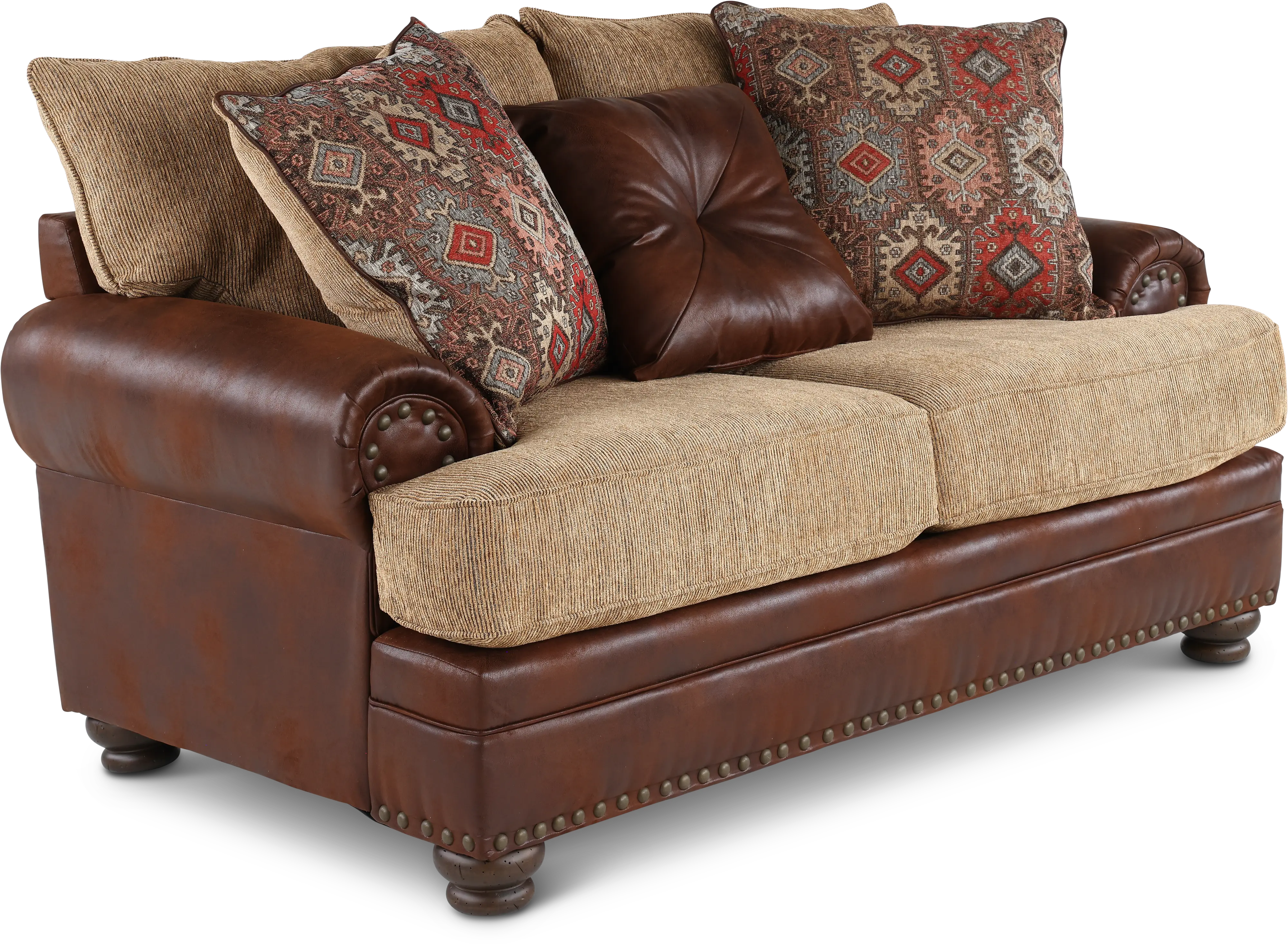 Laramie Two-Tone Brown Loveseat-4