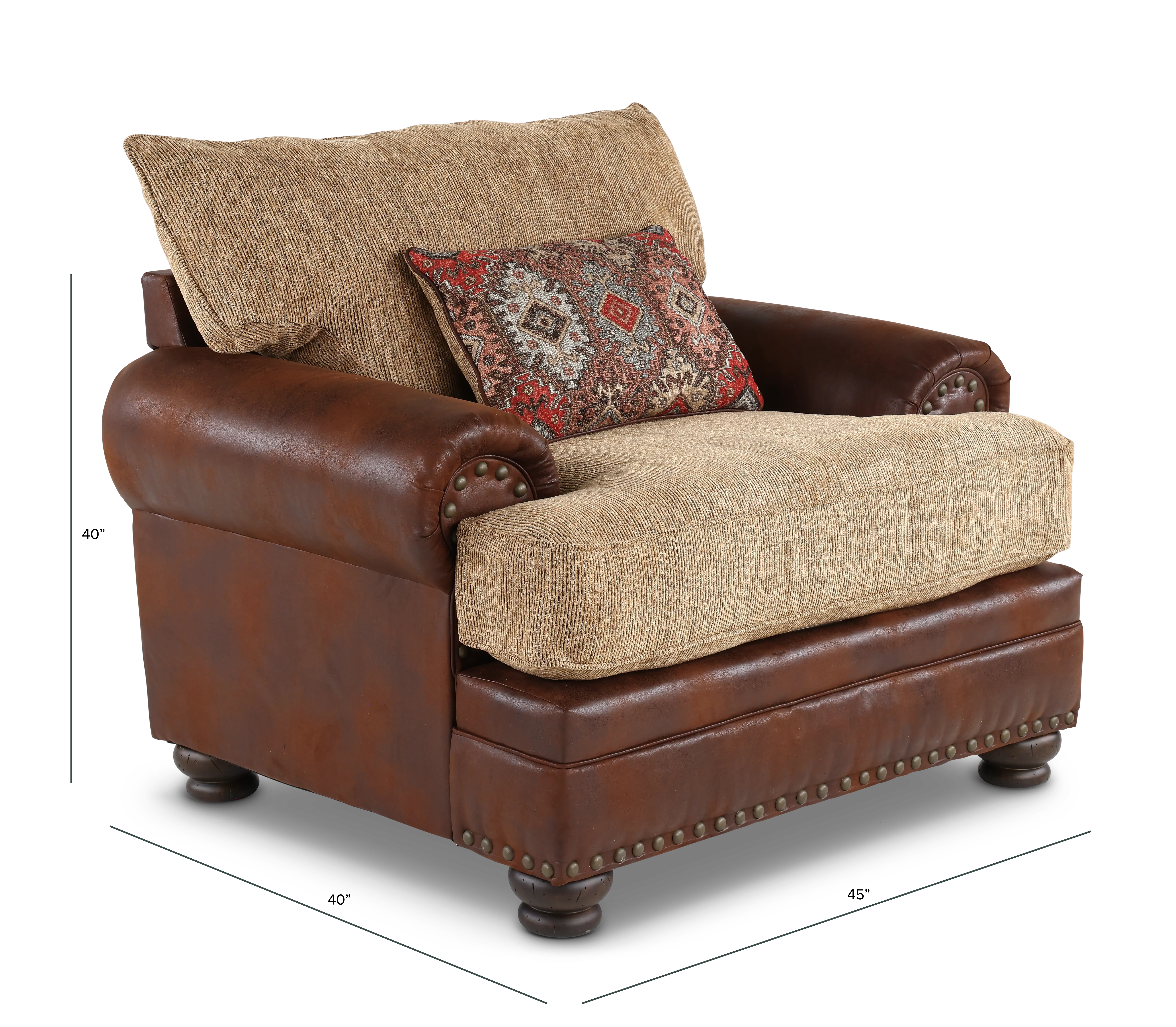 Laramie Two-Tone Brown Chair-3