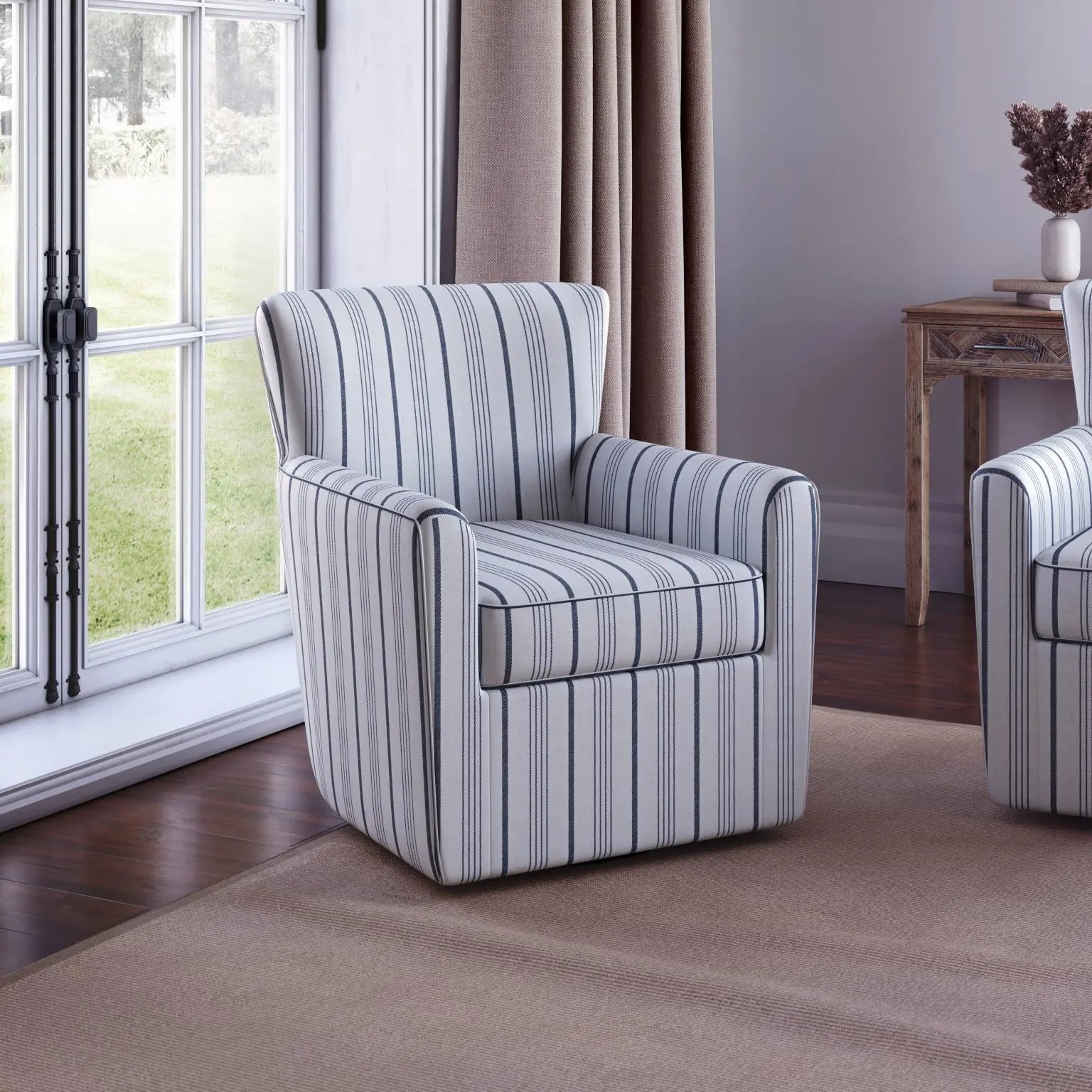 Blakely Blue Swivel Chair-2