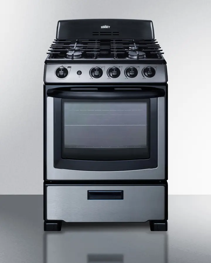 Summit 24  Gas Range - Stainless Steel-1