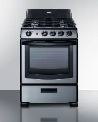 Summit 24  Gas Range - Stainless Steel
