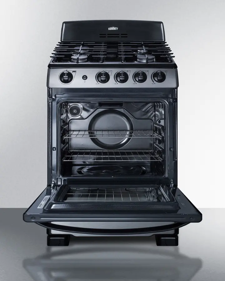 Summit 24  Gas Range - Stainless Steel-3