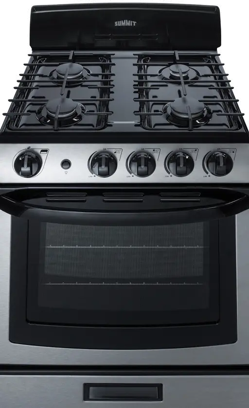 Summit 24  Gas Range - Stainless Steel-4