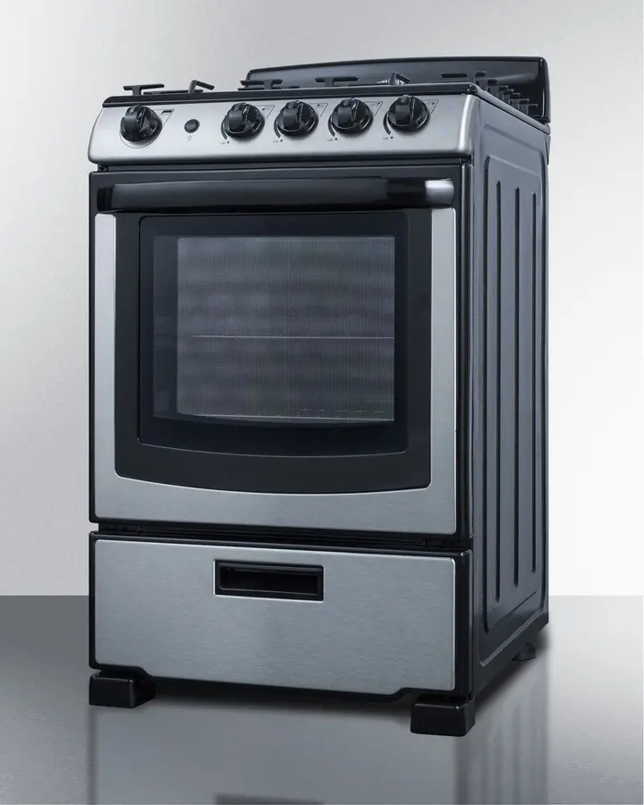 Summit 24  Gas Range - Stainless Steel-6