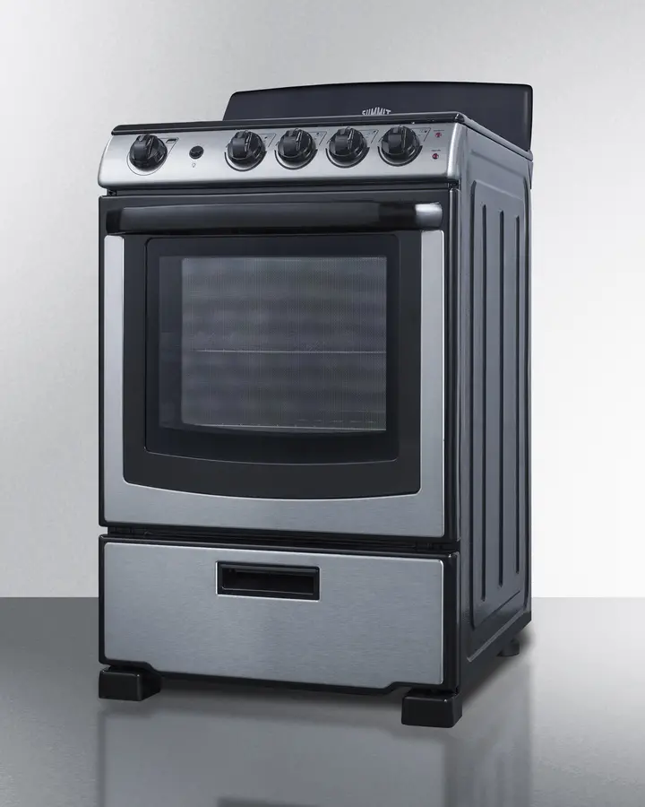 Summit 24  Electric Coil Range - Stainless Steel-6