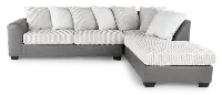 Clairette Two-Tone Gray 2 Piece Sectional