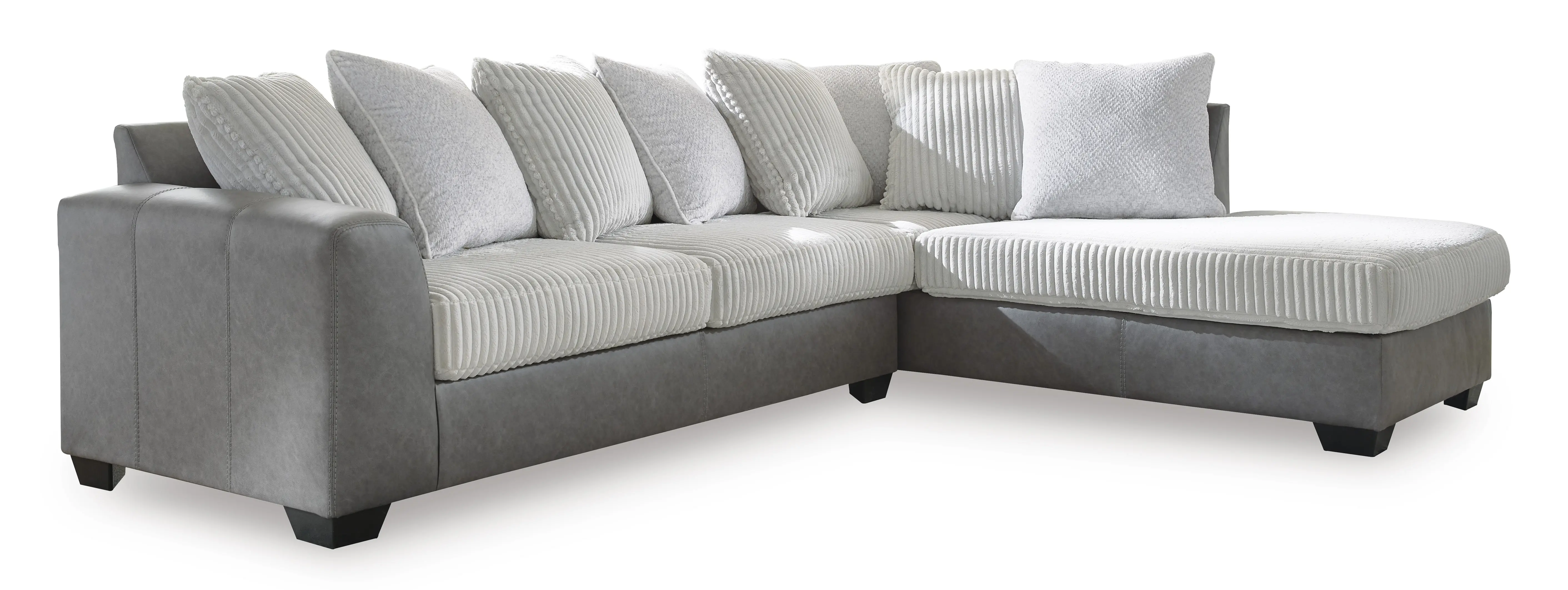 Clairette Two-Tone Gray 2 Piece Sectional-3