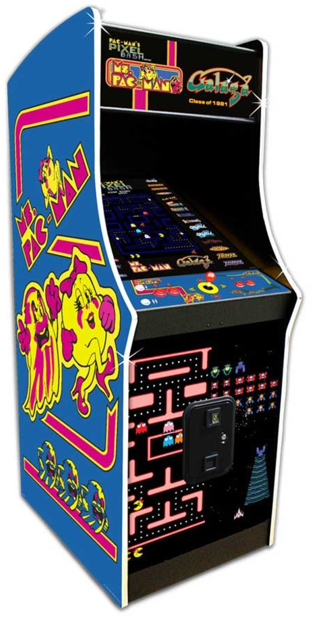 Namco Arcade Machine Ms. Pacman Galaga Pixel Bash Edition