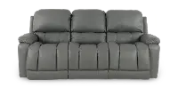 X44-530/W2/LB193056 Greyson Blue-Gray Power Reclining Sofa with Headrest and Lumbar