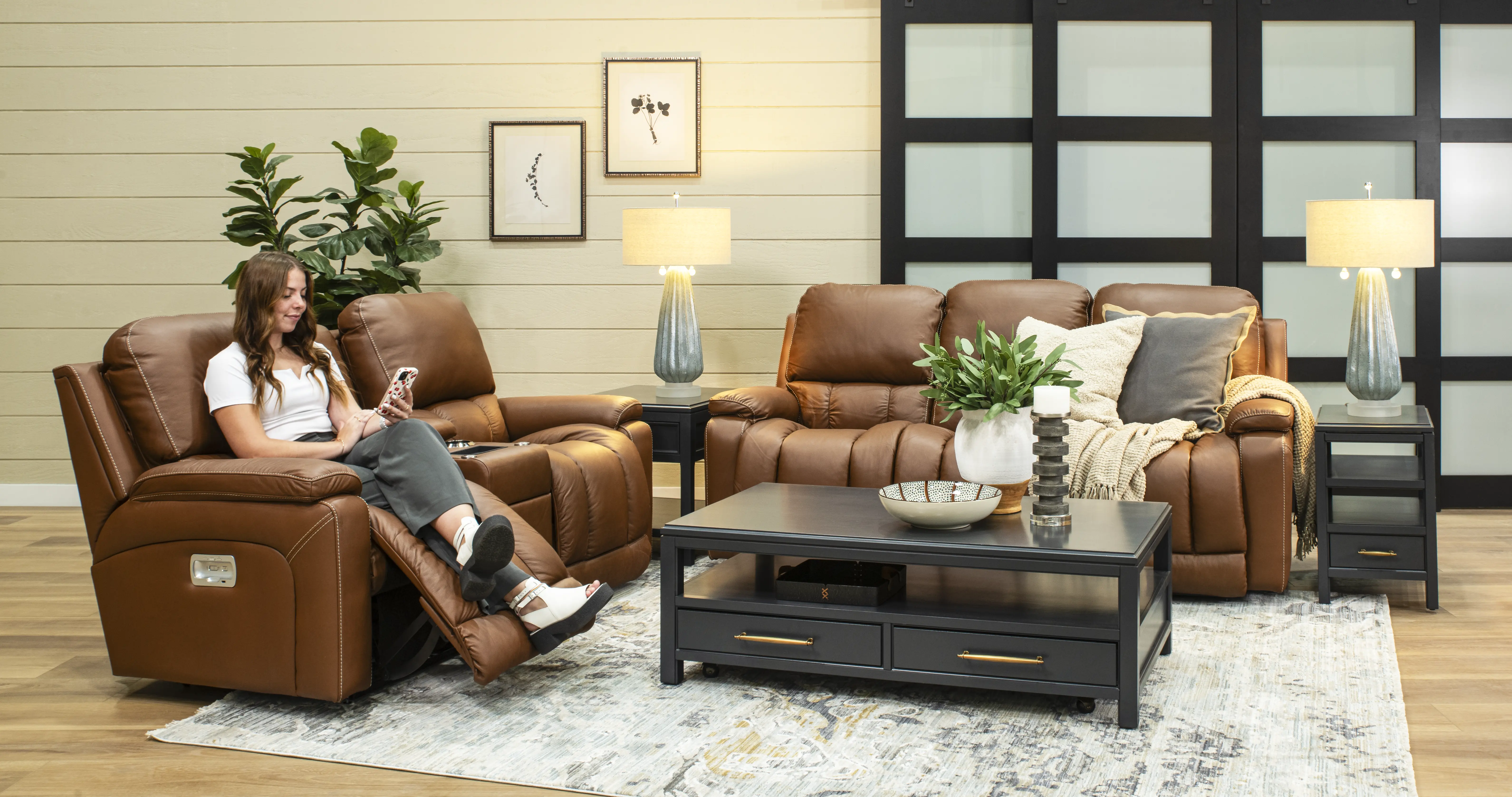 X44-530/W2/LB193077 Greyson Caramel Power Reclining Sofa with Headrest and Lumbar-10