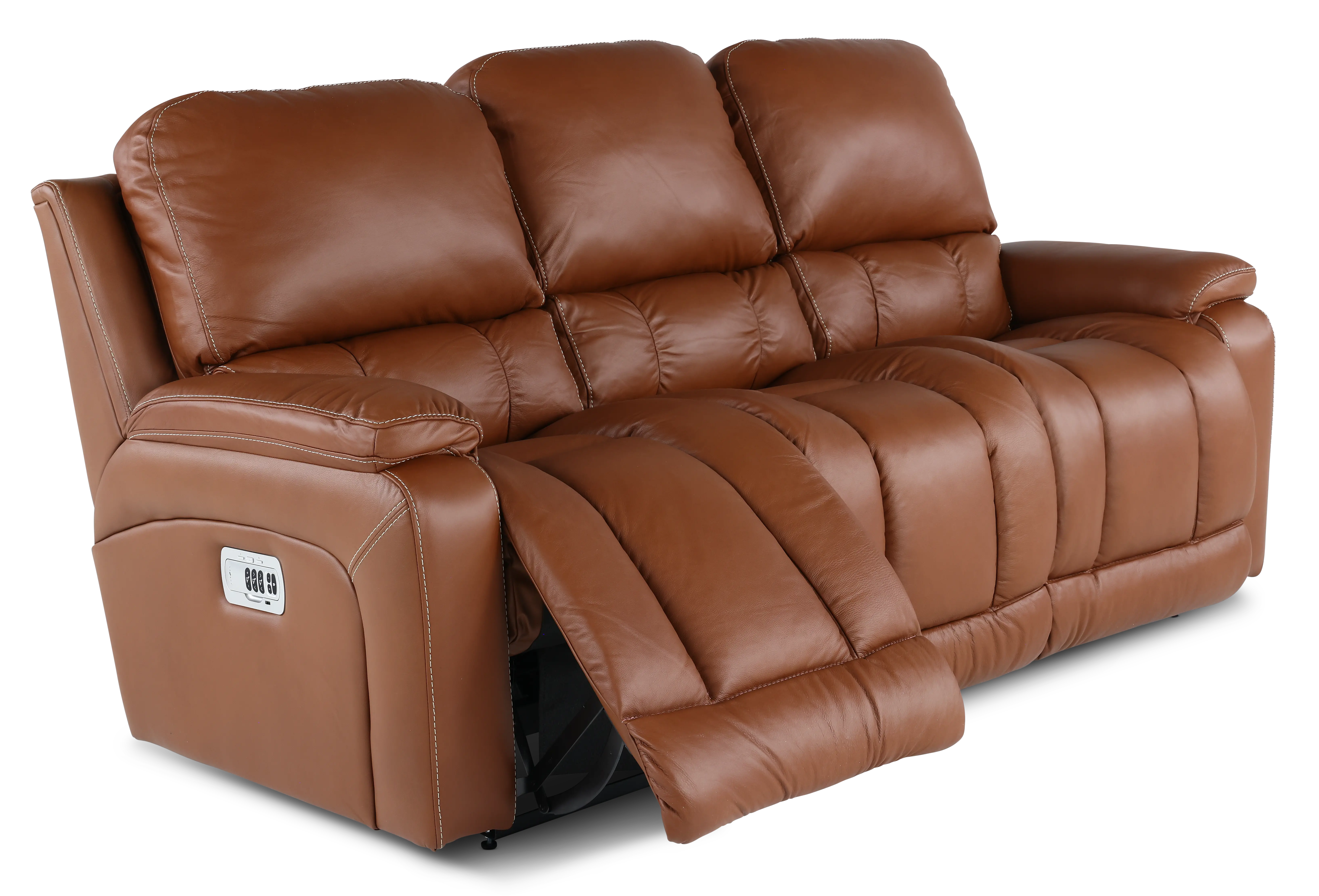 X44-530/W2/LB193077 Greyson Caramel Power Reclining Sofa with Headrest and Lumbar-5