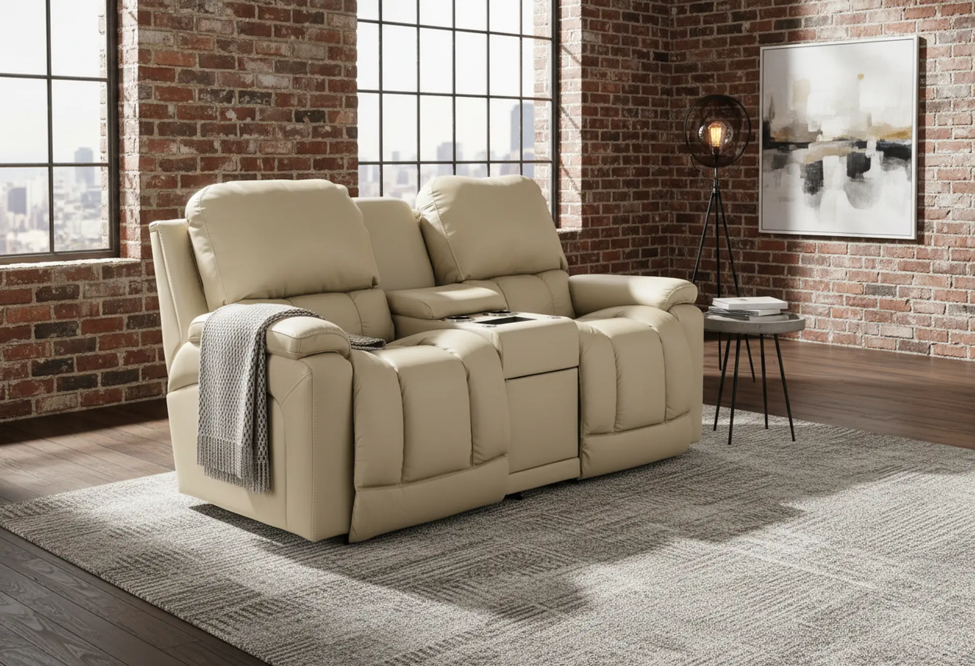 X49-530/W2/CB/LB193032 Greyson Ice Power Reclining Loveseat with Headrest and Lumbar-11