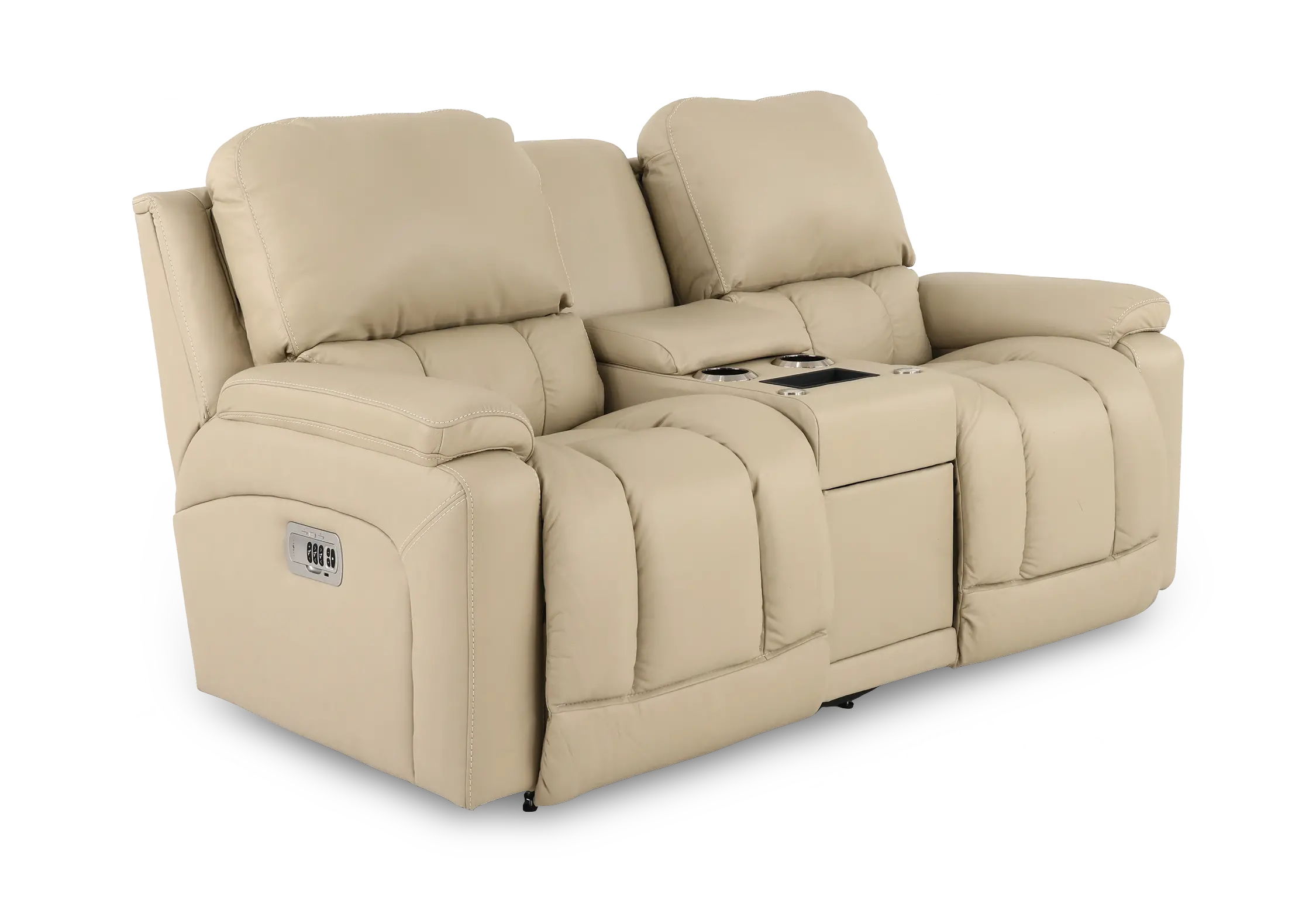 X49-530/W2/CB/LB193032 Greyson Ice Power Reclining Loveseat with Headrest and Lumbar-4