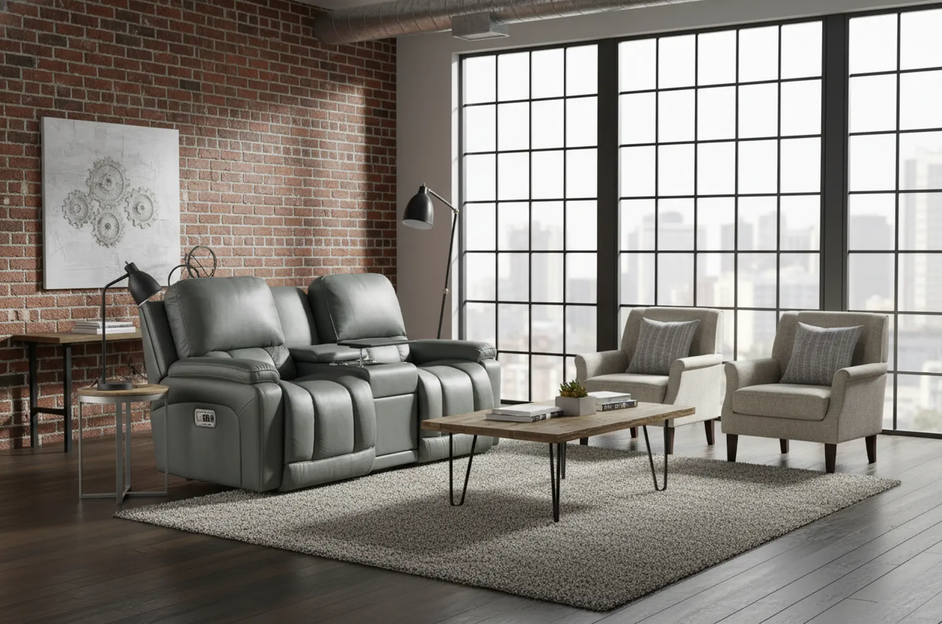 X49-530/W2/CB/LB193056 Greyson Blue-Gray Power Reclining Loveseat with Headrest and Lumbar-12