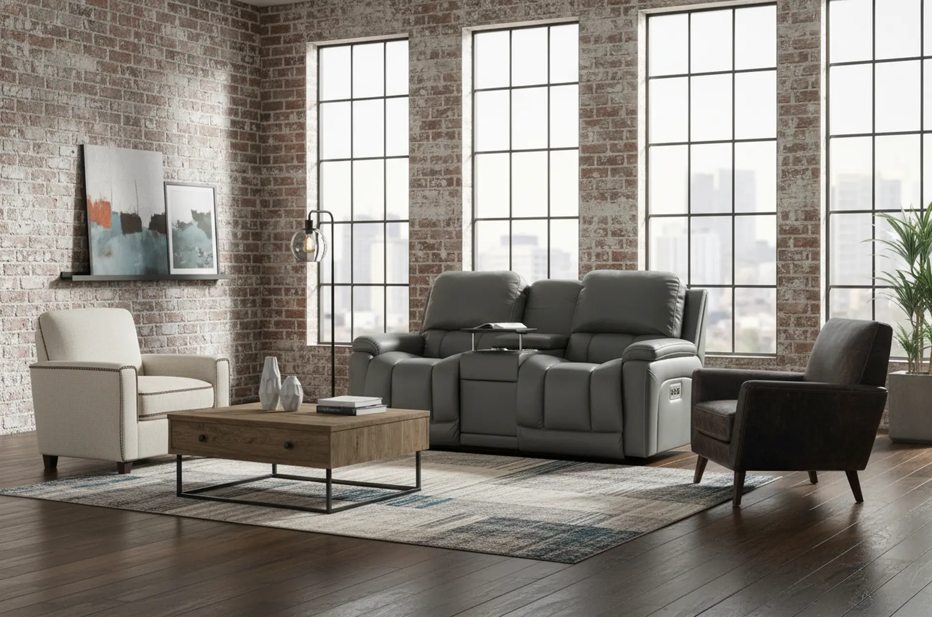 X49-530/W2/CB/LB193056 Greyson Blue-Gray Power Reclining Loveseat with Headrest and Lumbar-13