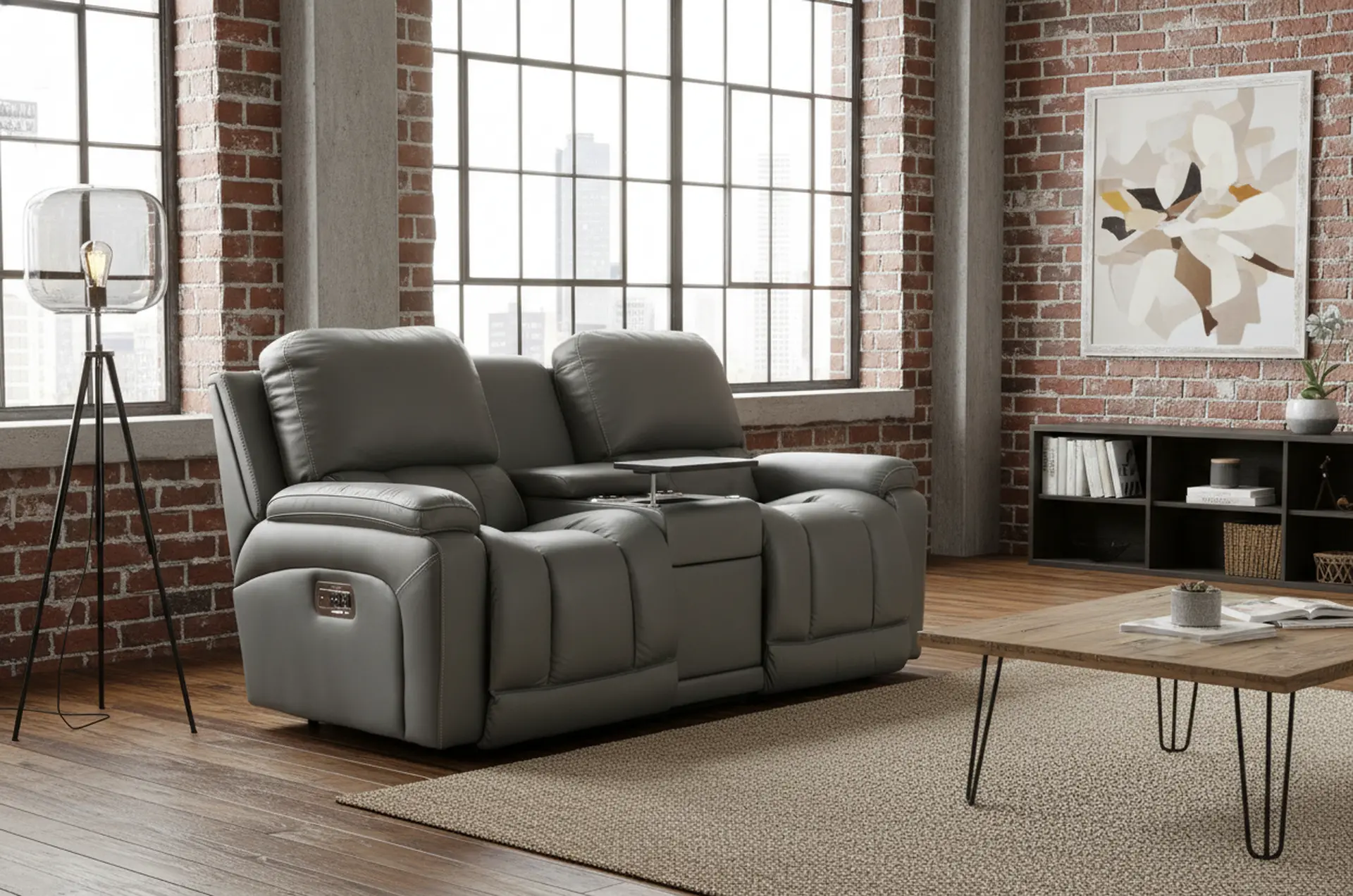 X49-530/W2/CB/LB193056 Greyson Blue-Gray Power Reclining Loveseat with Headrest and Lumbar-14