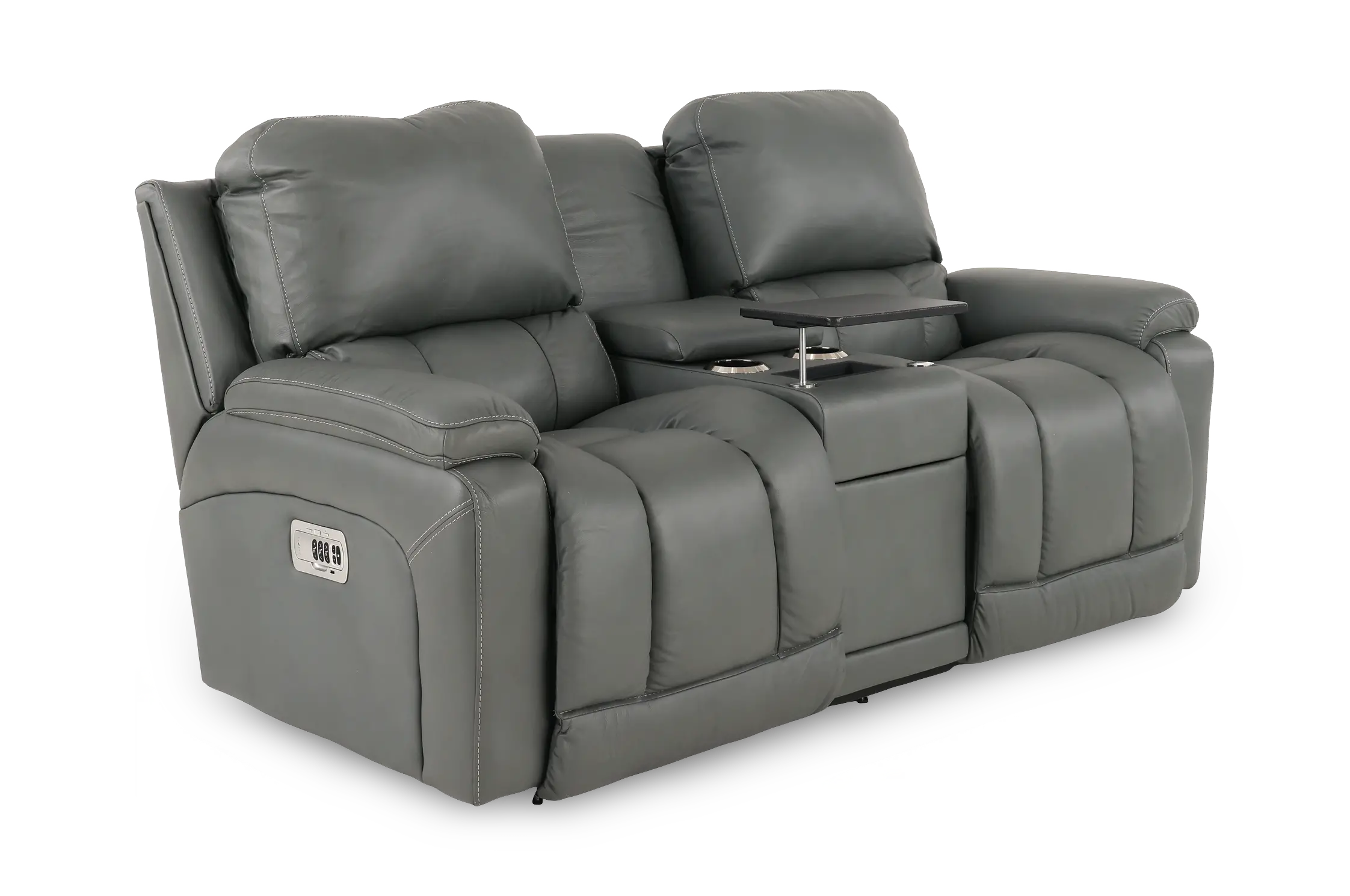 X49-530/W2/CB/LB193056 Greyson Blue-Gray Power Reclining Loveseat with Headrest and Lumbar-4