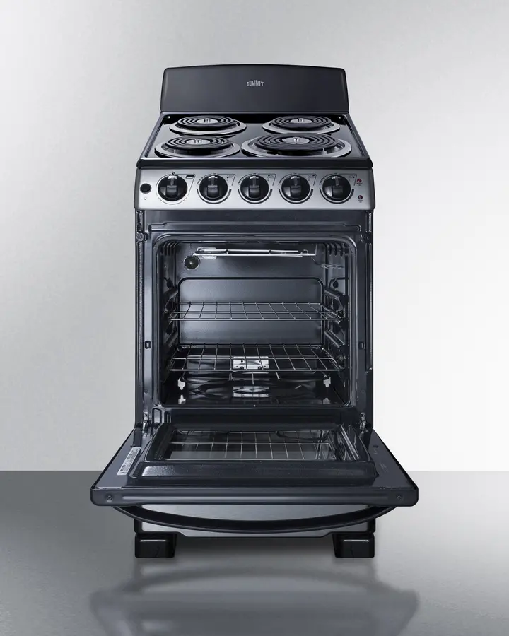 Summit 20  Electric Coil Range - Stainless Steel-4