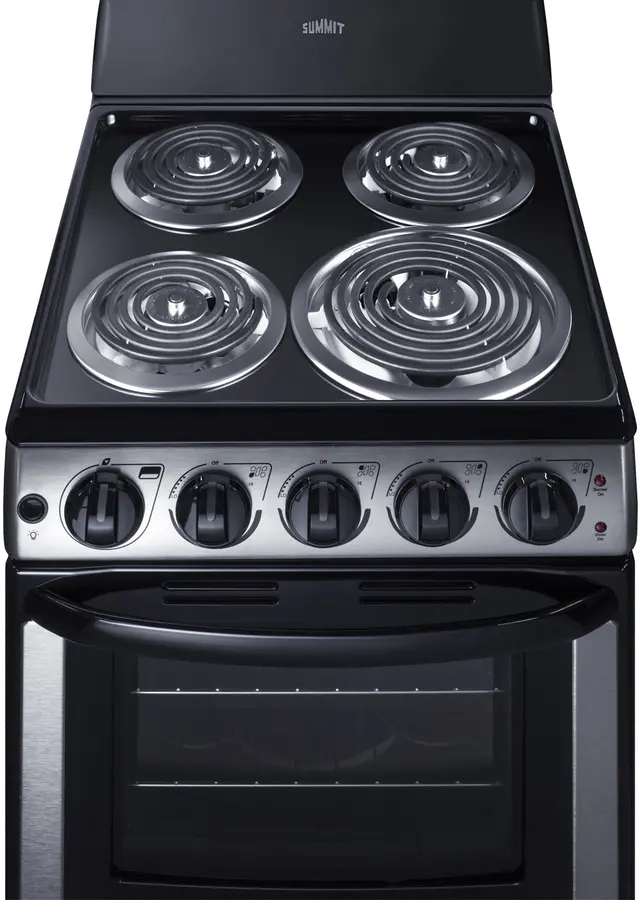 Summit 20  Electric Coil Range - Stainless Steel-1