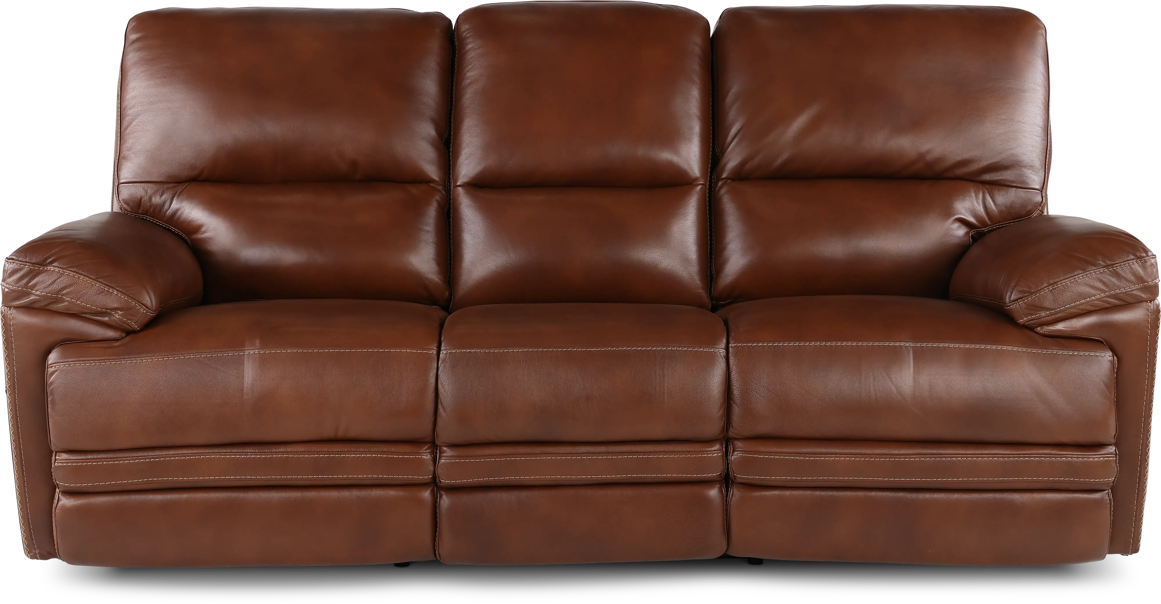 David Pecan Power Reclining Sofa with Power Headrest and Lumbar-1