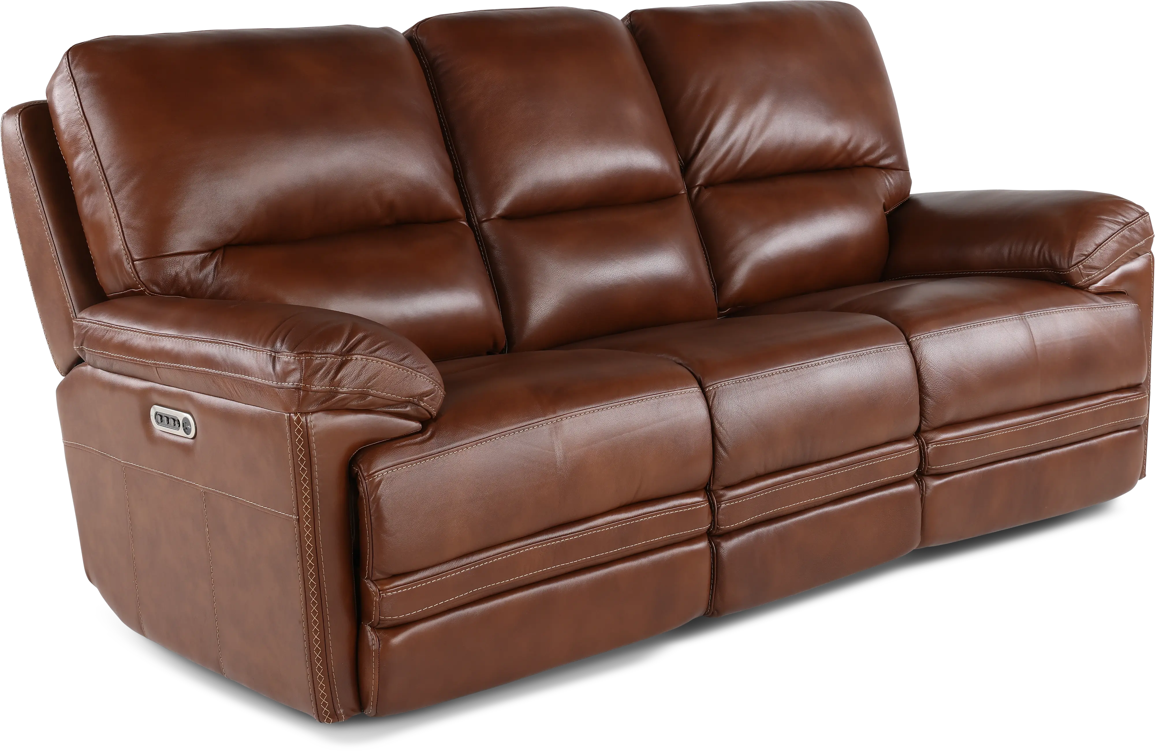 David Pecan Power Reclining Sofa with Power Headrest and Lumbar-4