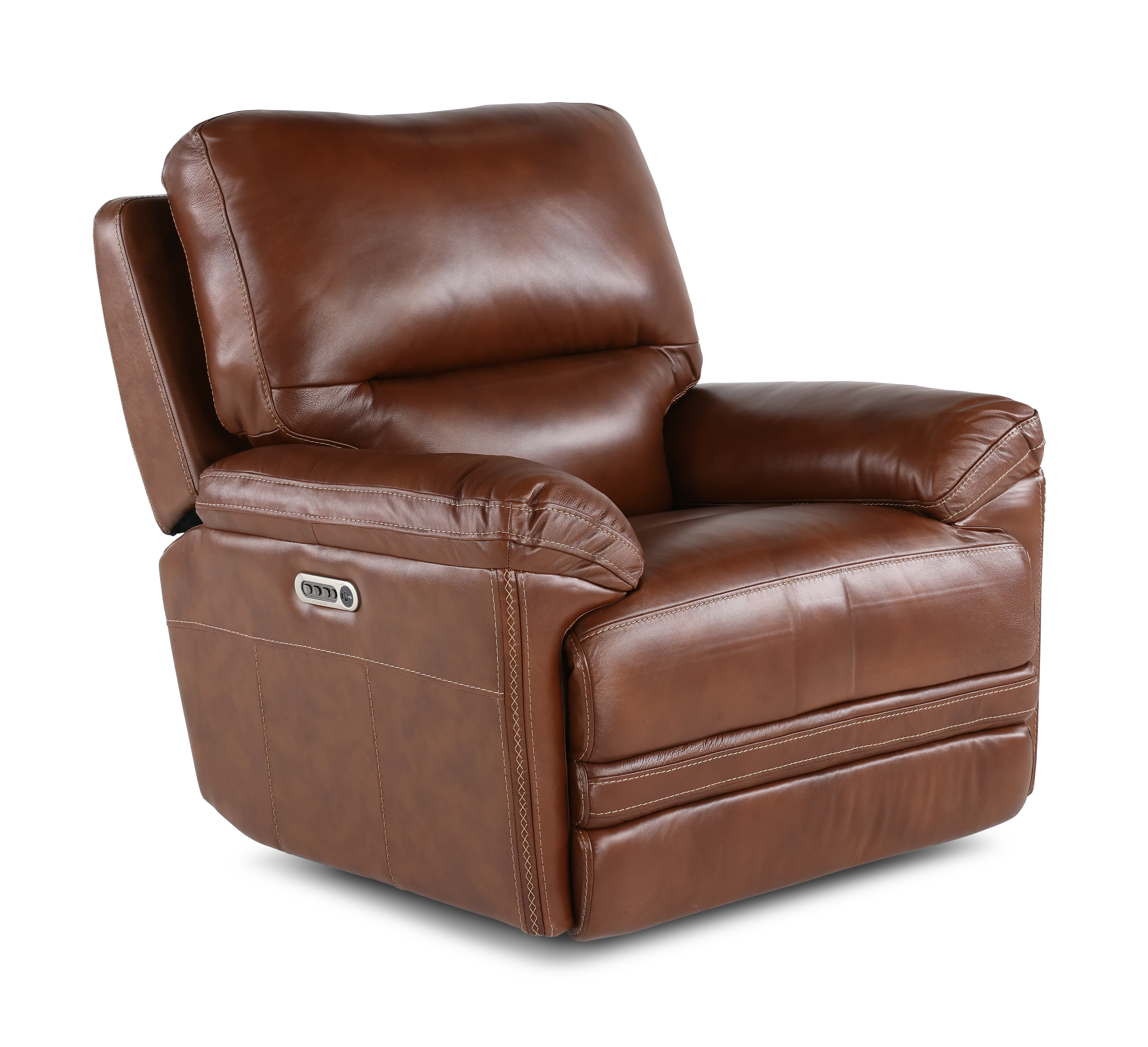 David Pecan Power Recliner with Power Headrest and Lumbar-5