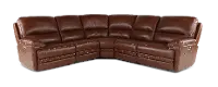 David Brown 5-Piece Power Reclining Sectional with Power Headrest and Lumbar