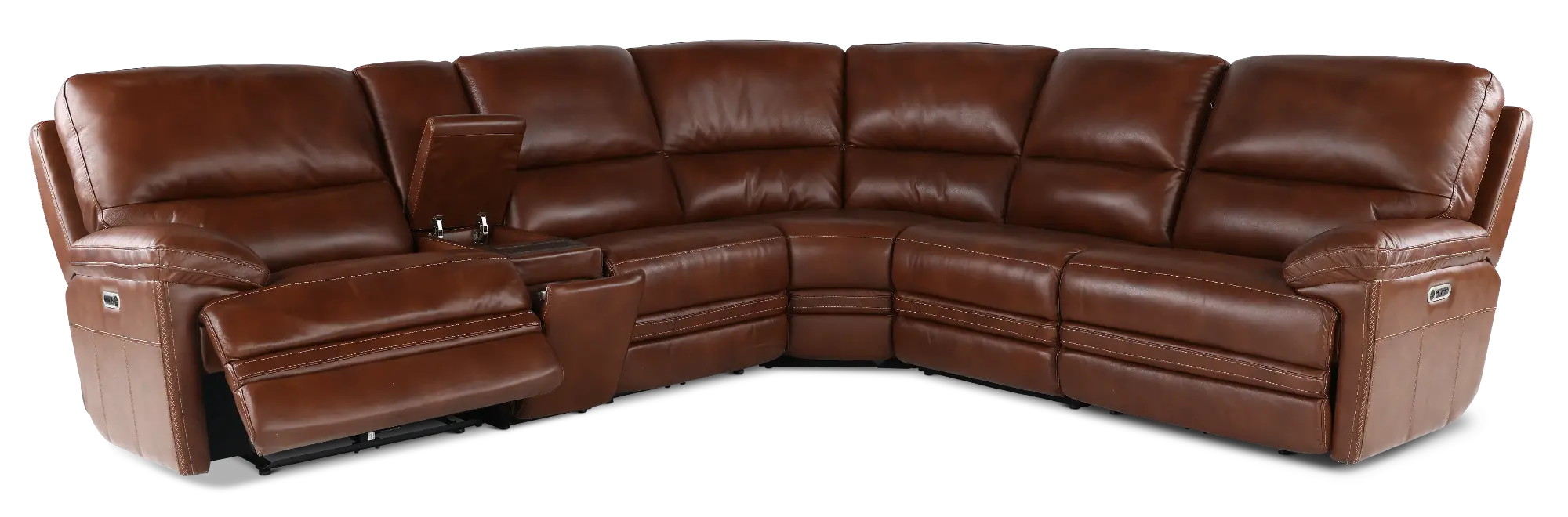 David Brown 6-Piece Power Reclining Sectional with Power Headrest