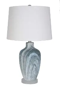 29  Gray and Blue Table Lamp