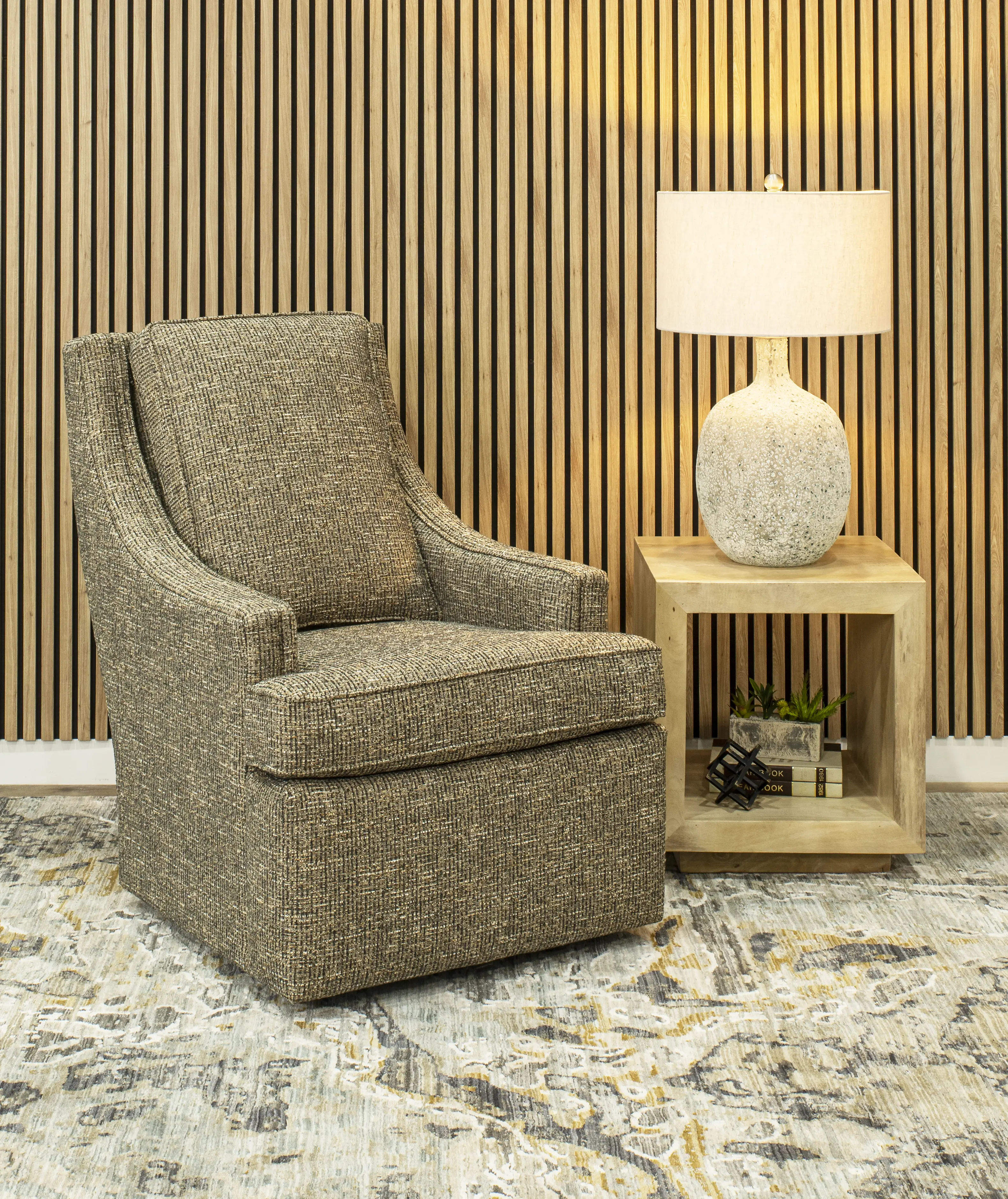Norton Brown and Black Swivel Chair-2