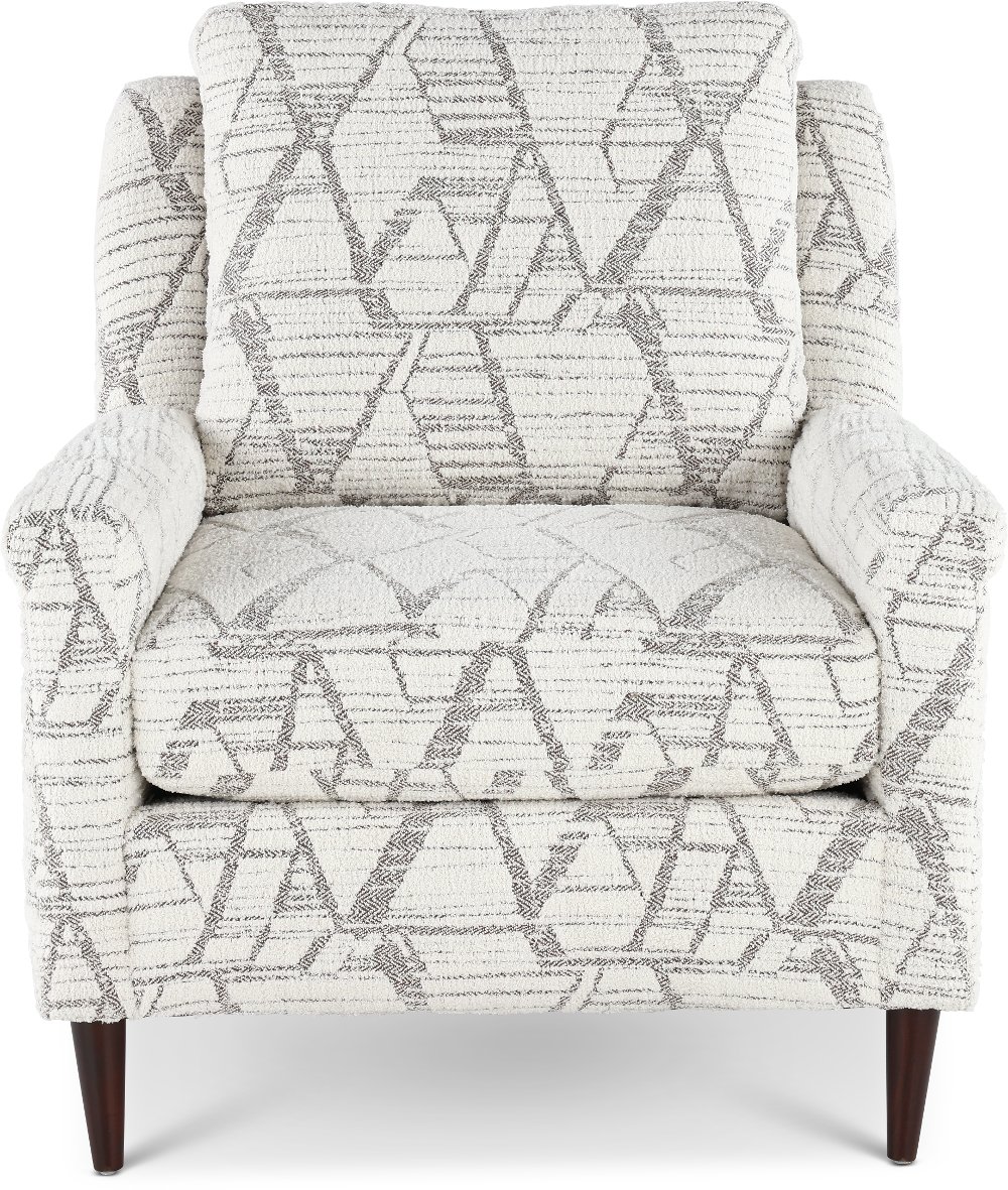 Birdie Drumbeat White Accent Chair