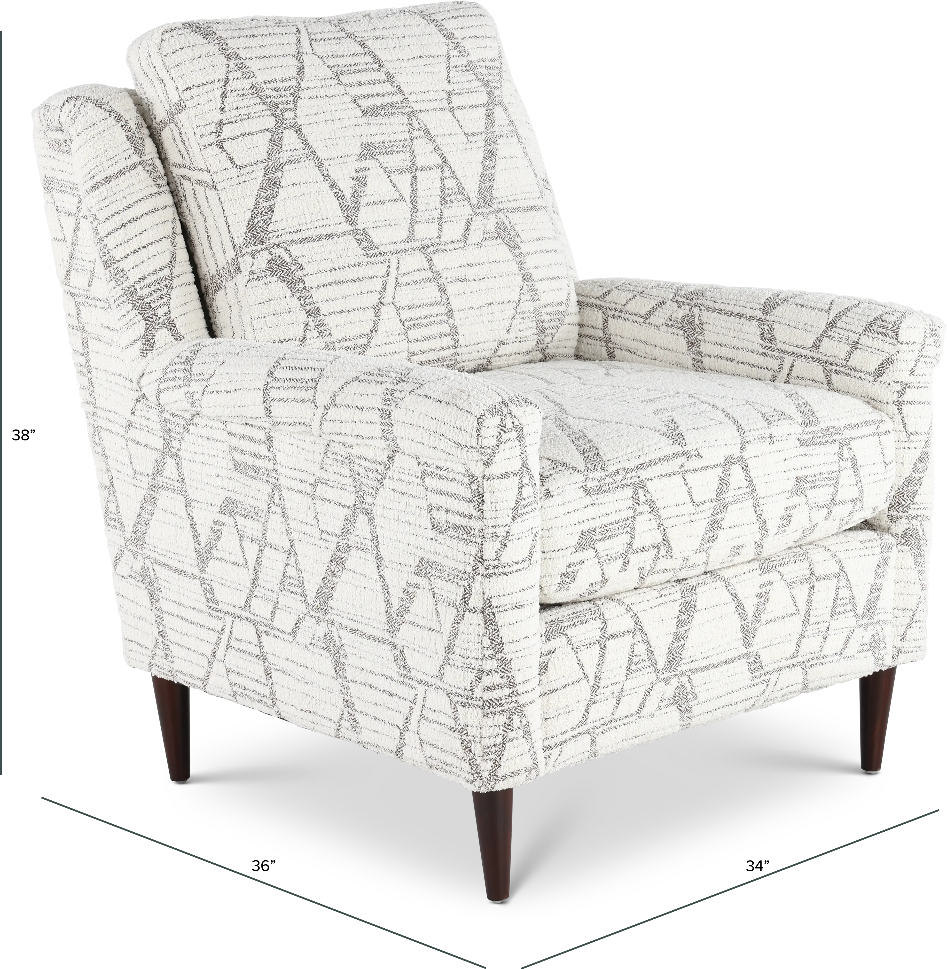 Birdie Drumbeat White Accent Chair-5