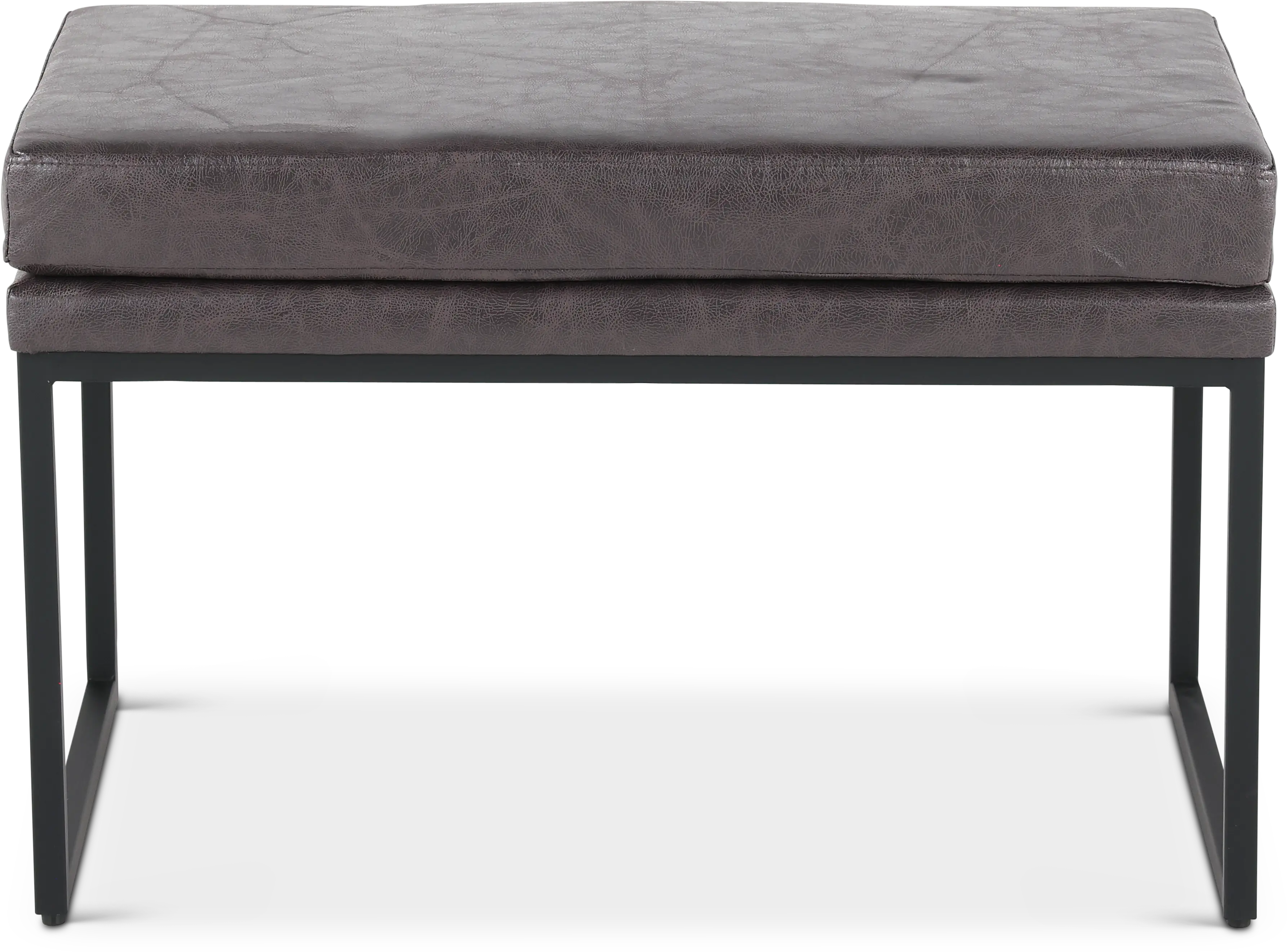 Gray Upholstered Accent Ottoman-1