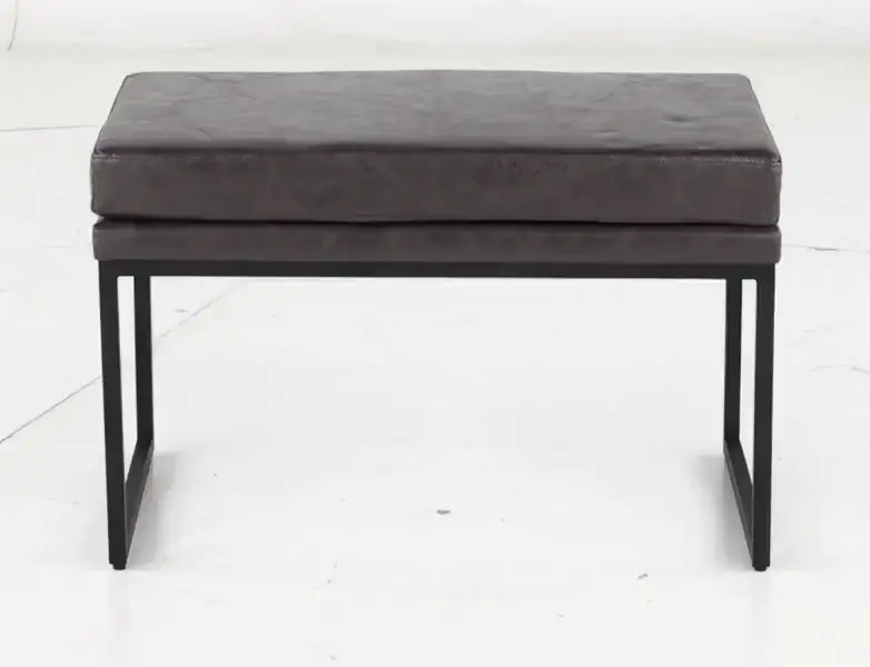 Gray Upholstered Accent Ottoman-5