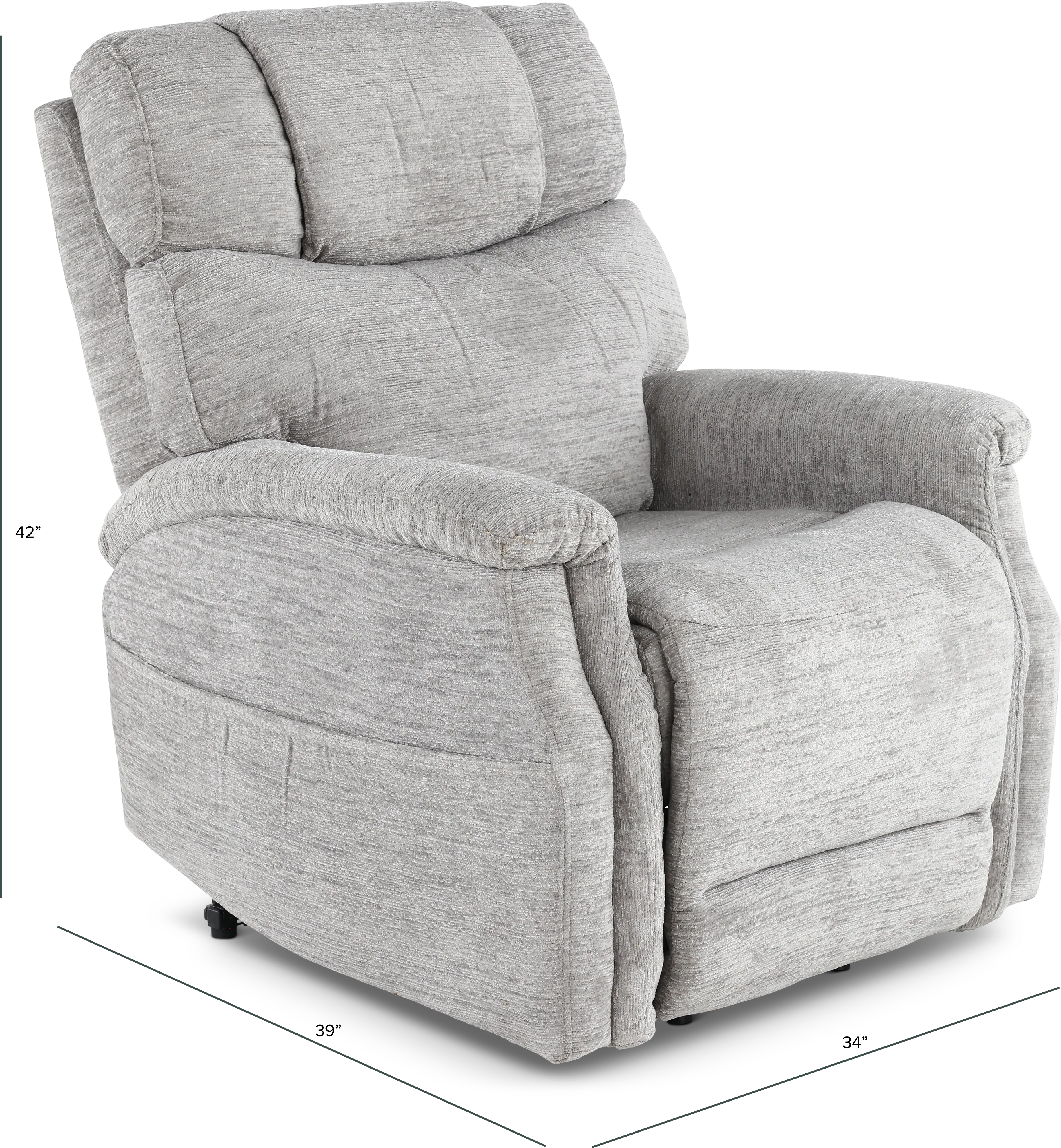 Lucie Dove Gray Power Lift Chair-3