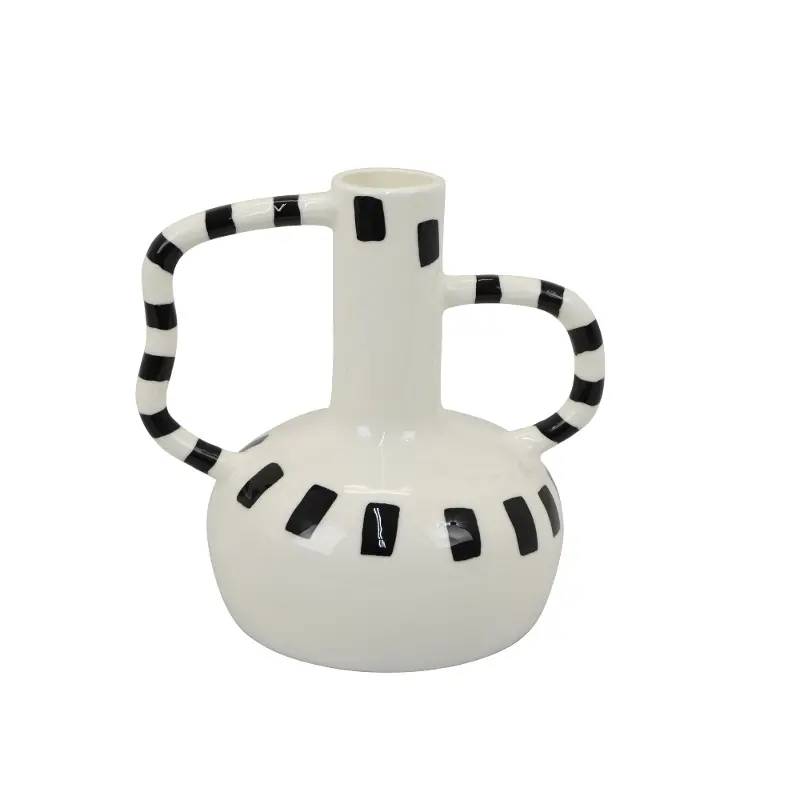 Black and White Ceramic Vase