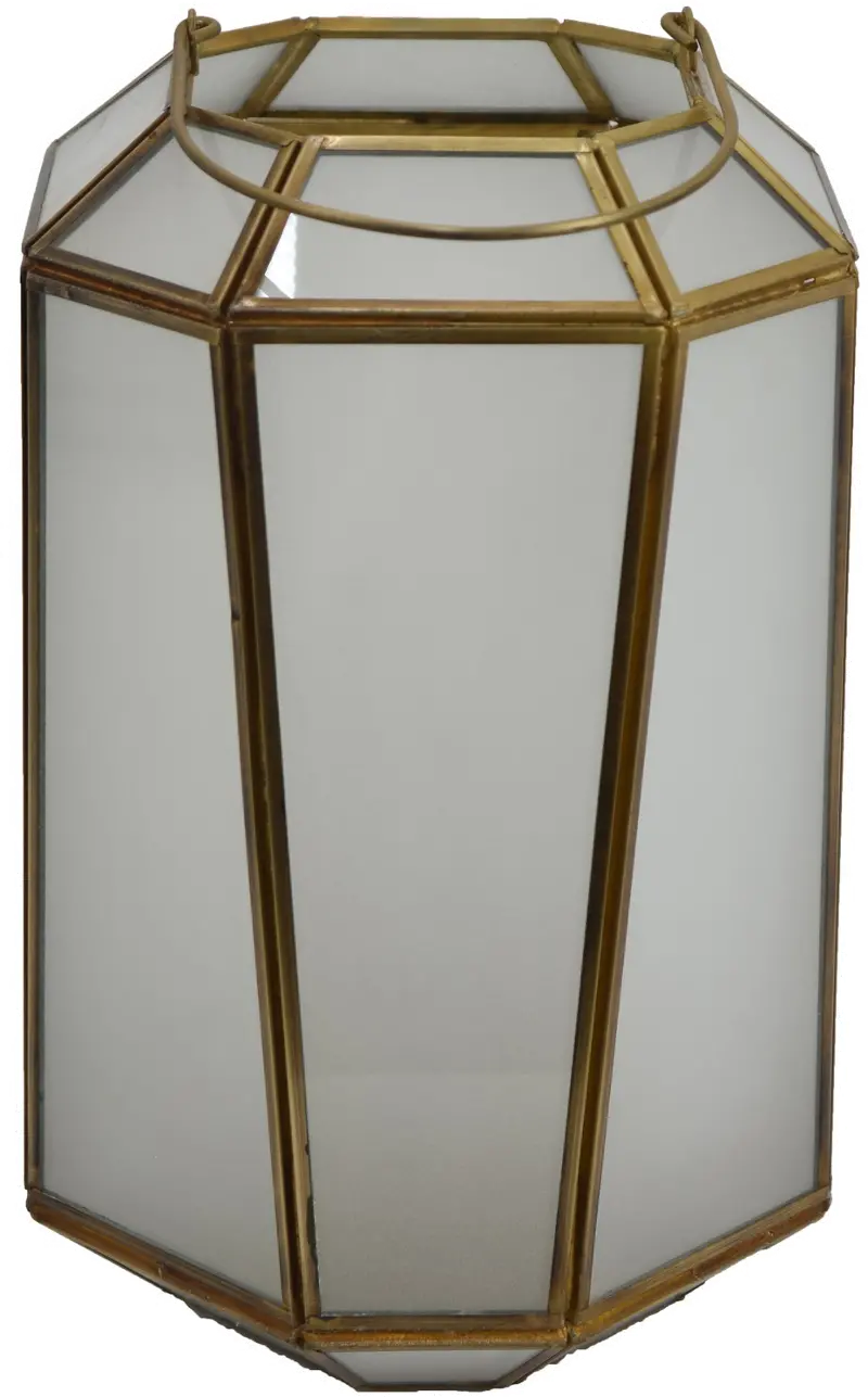Frosted Glass Metal Lantern