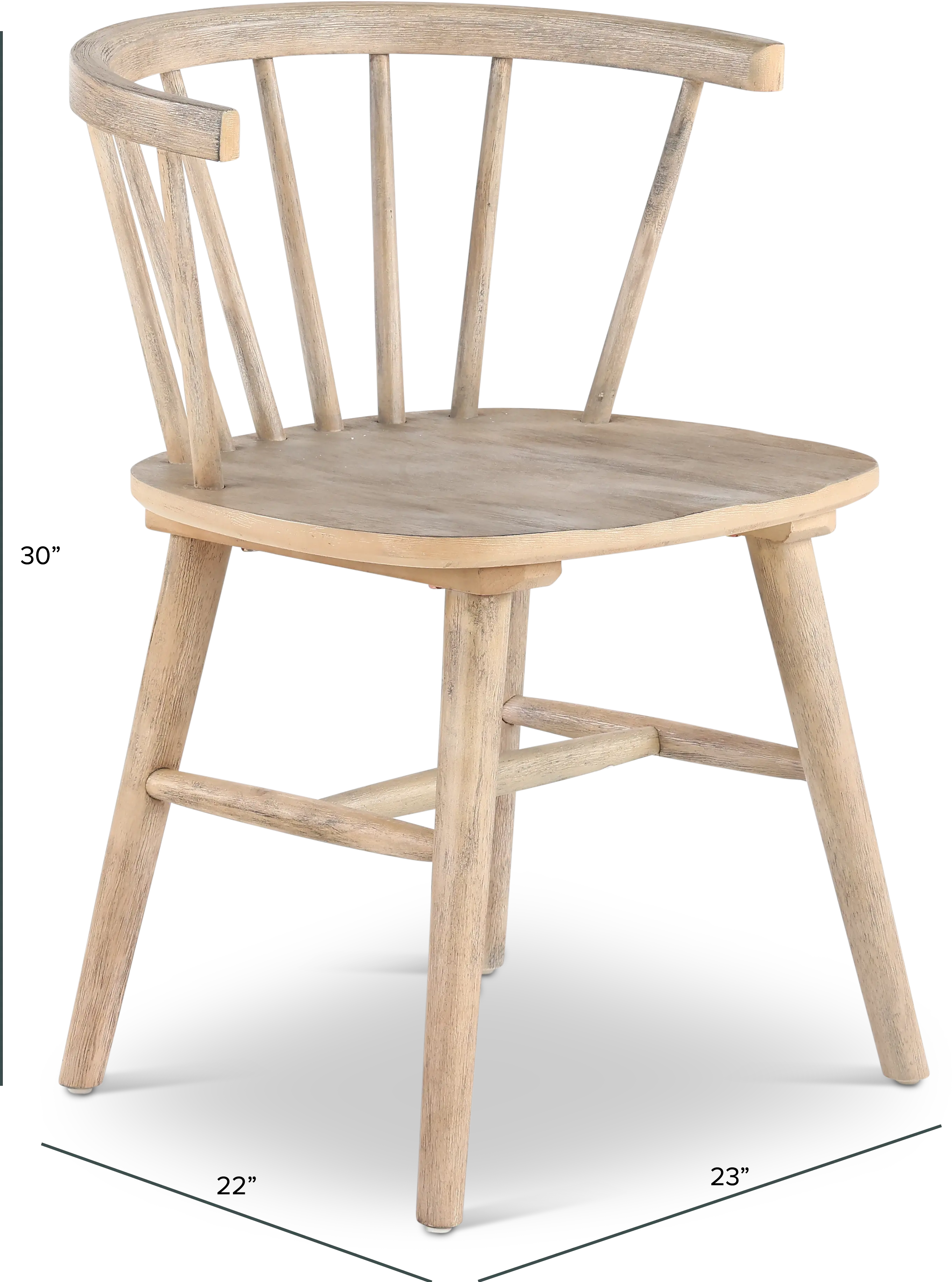 Willa Washed Tan Dining Chair-3
