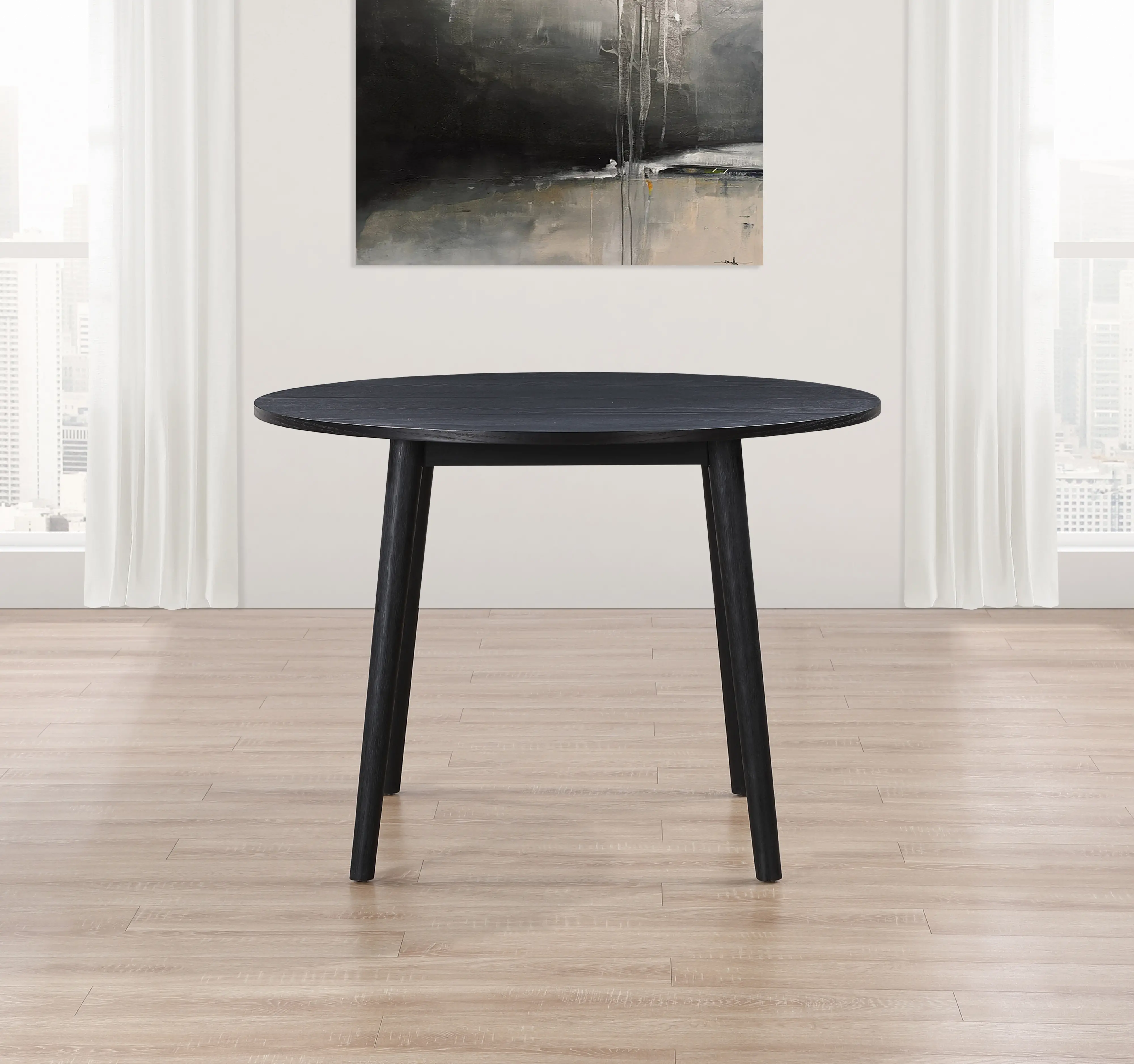 Willa Black Round Dining Table-2