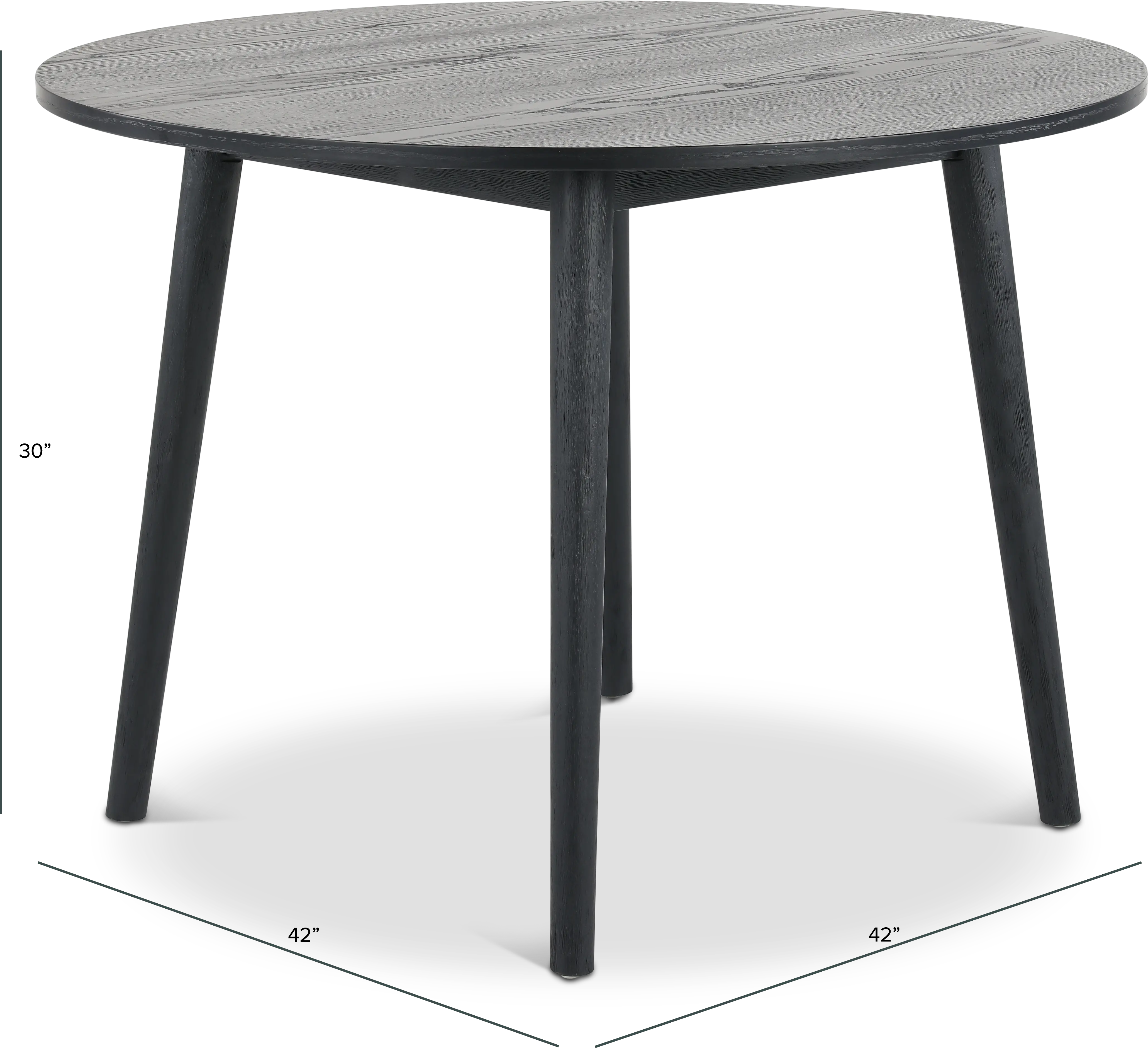 Willa Black Round Dining Table-3