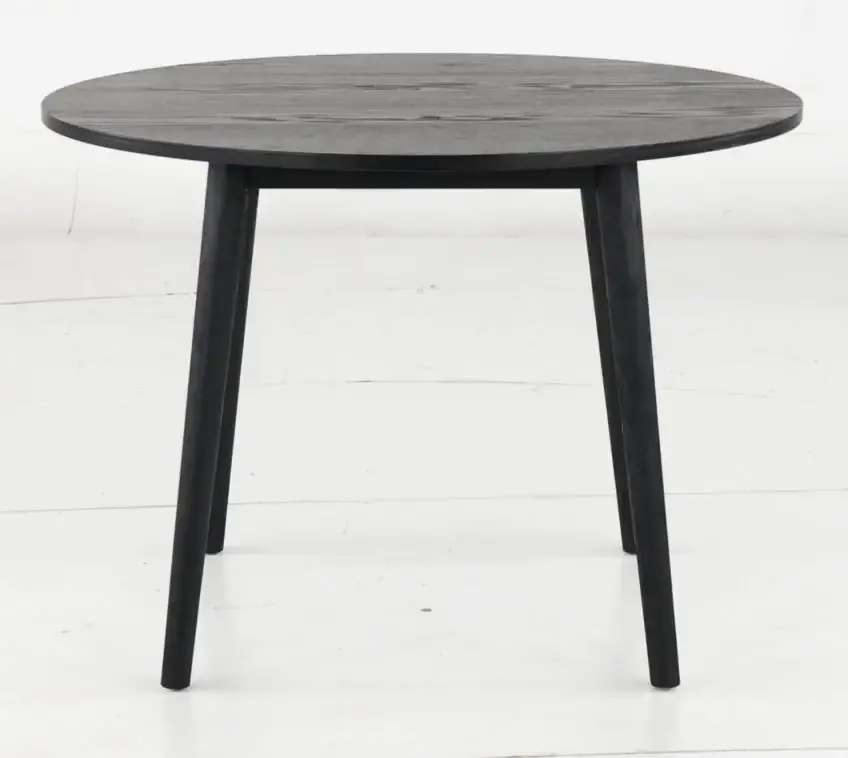 Willa Black Round Dining Table-5