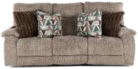 762821/1963-19 Joya Mushroom Tan Power Reclining Sofa with Heat and Massage