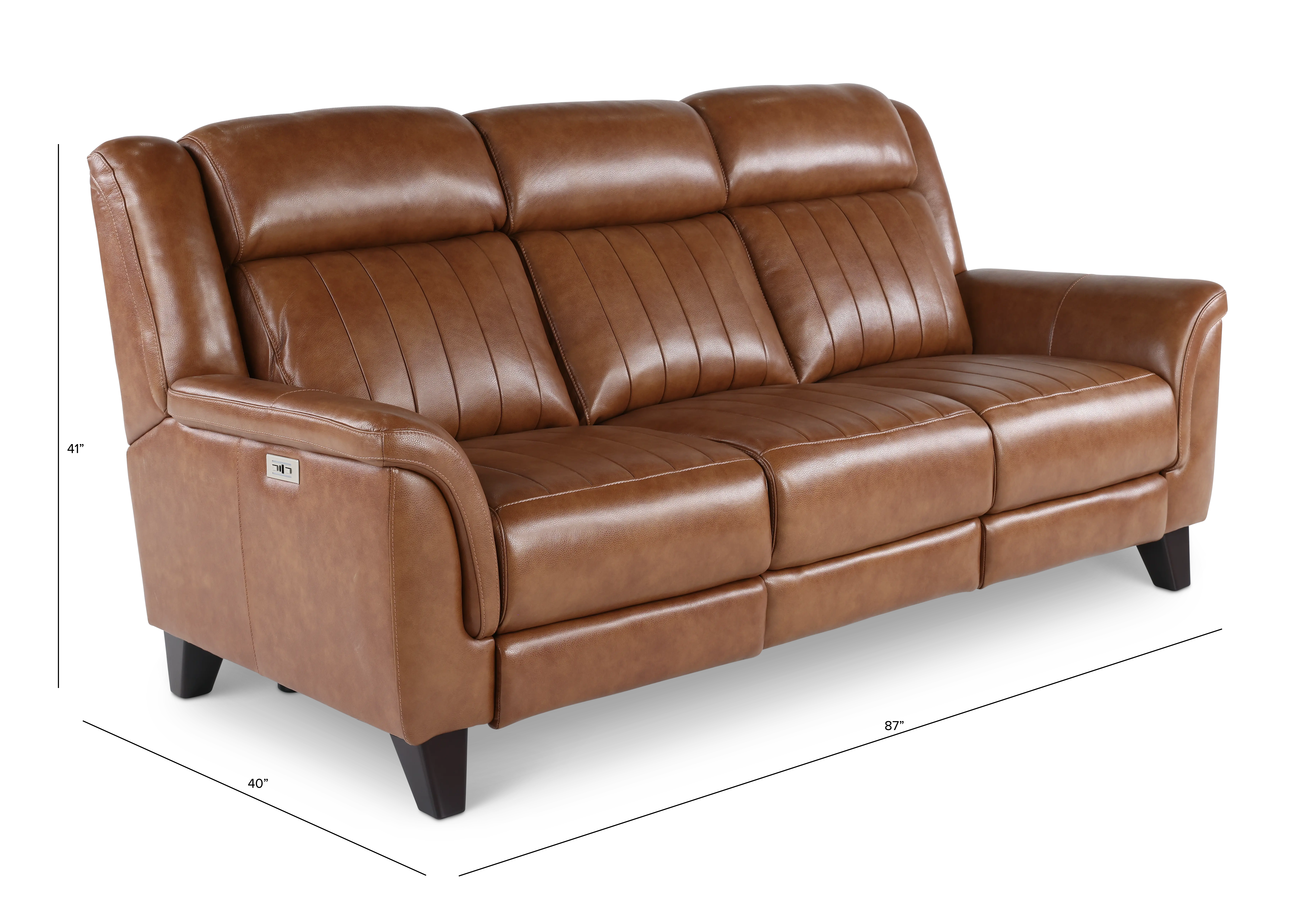 Kimball Caramel Power Reclining Sofa-3