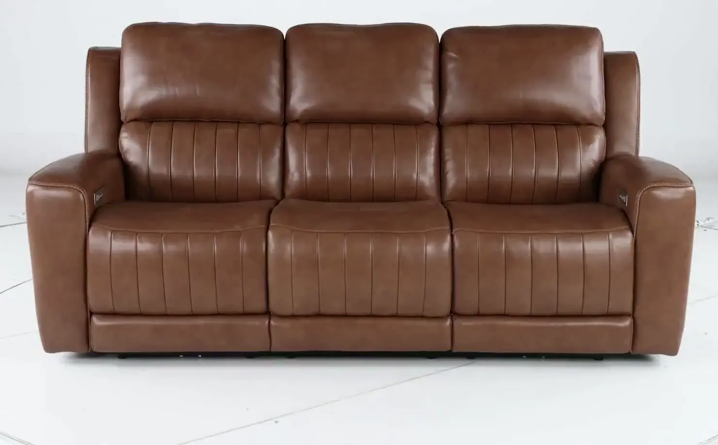 Pierce Caramel Brown Power Reclining Sofa-10