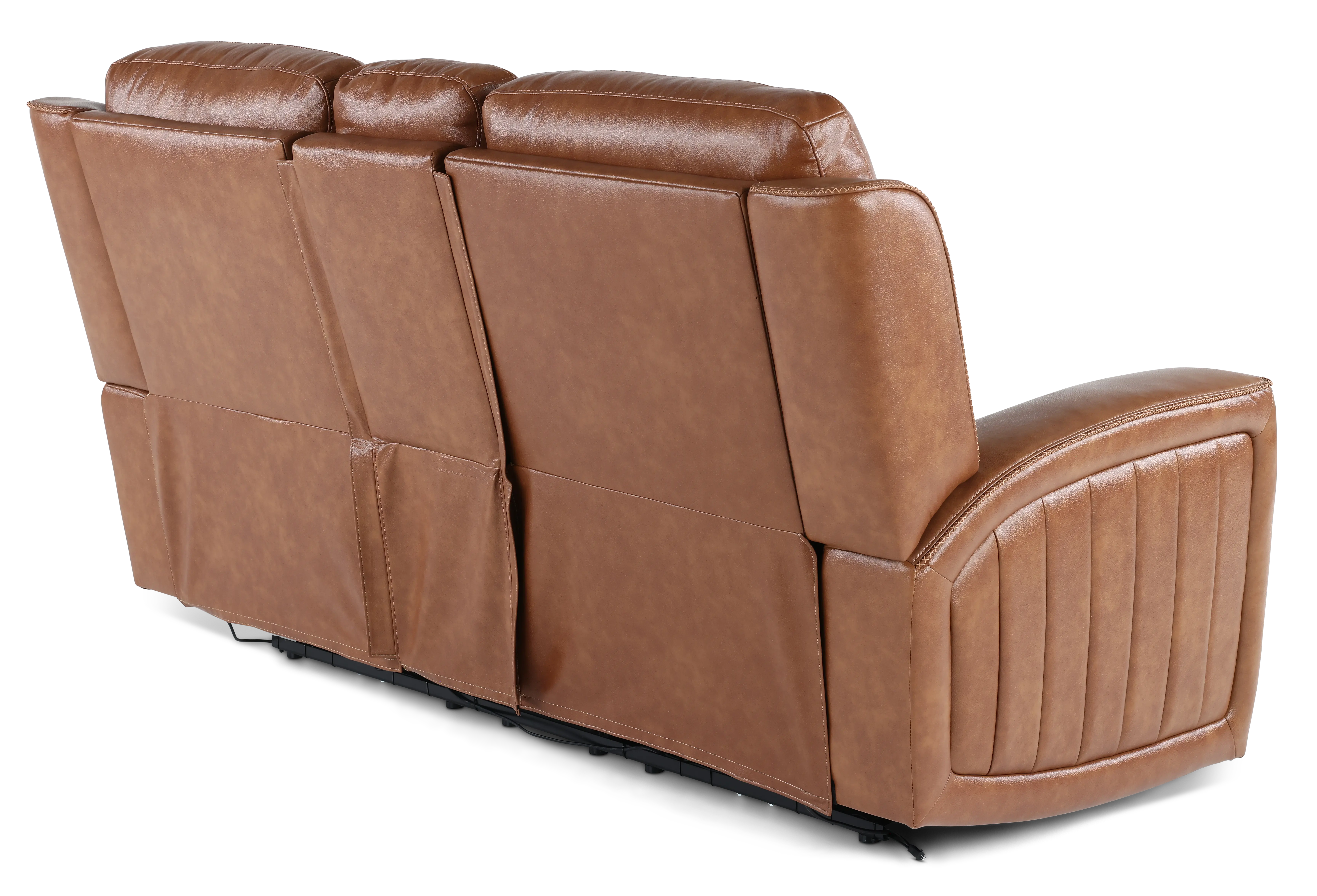 Pierce Caramel Brown Power Reclining Loveseat with Console-6