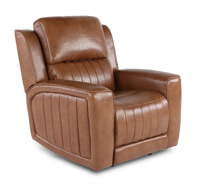 Pierce Caramel Brown Power Recliner