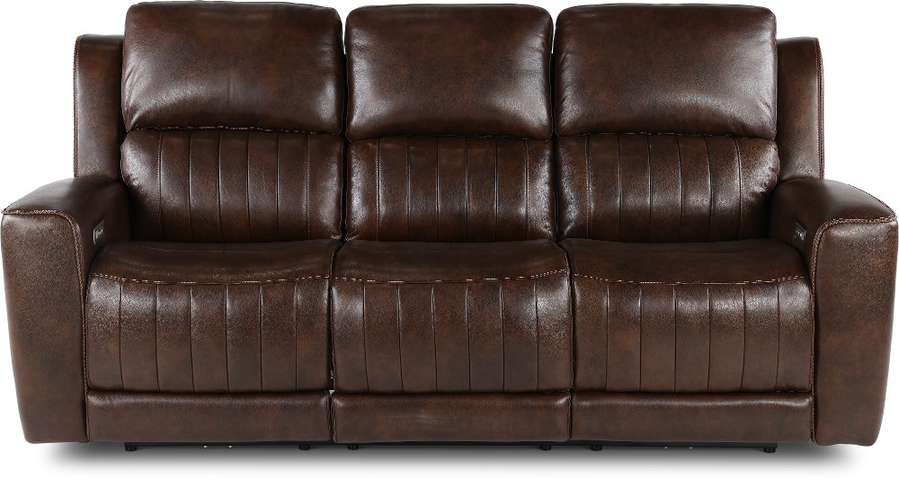 Pierce Chocolate Dark Brown Power Reclining Sofa