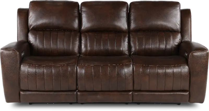 Pierce Chocolate Dark Brown Power Reclining Sofa